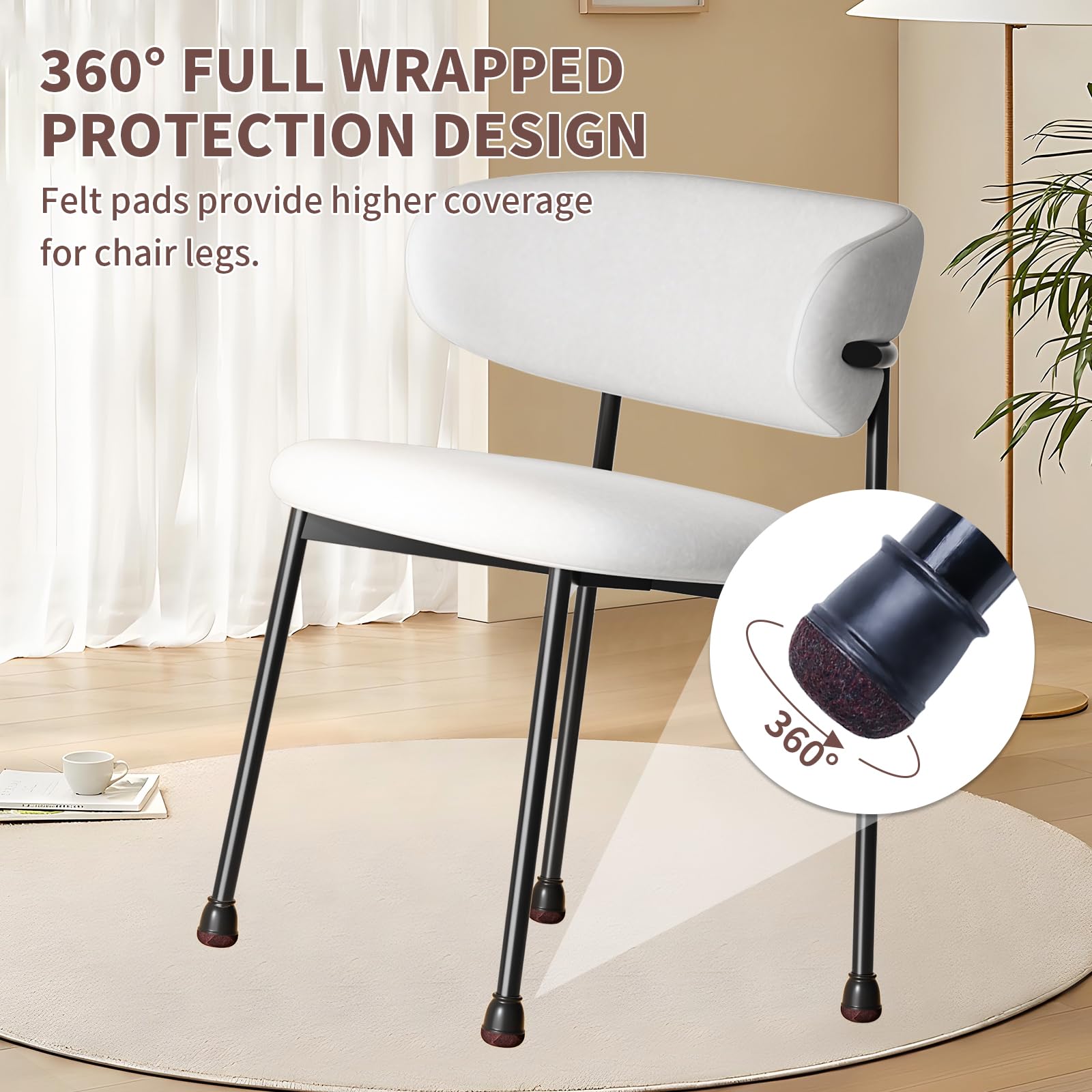 24 Pcs Extra Small Chair Leg Floor Protectors (24 Count)