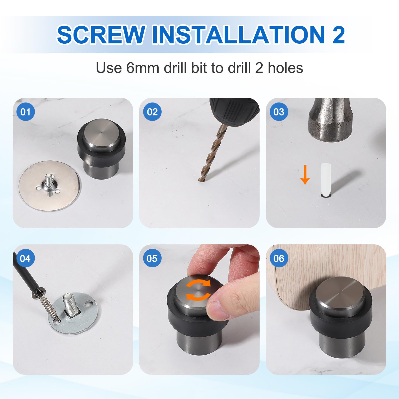 3Set Round Door Stoppers