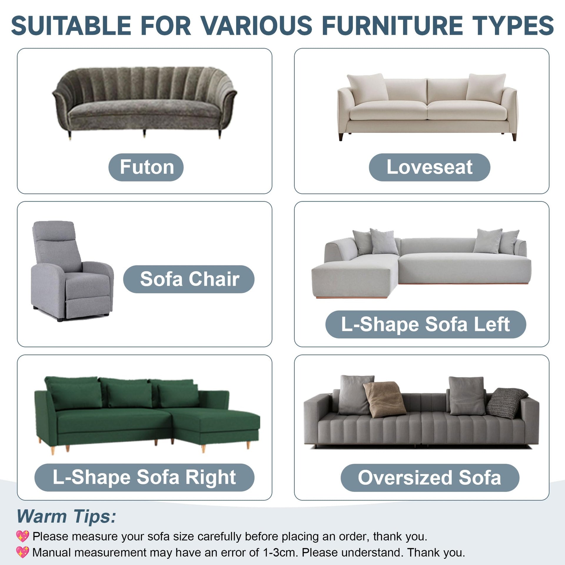 Couch Covers for Sofa Pet Friendly (3 Count)