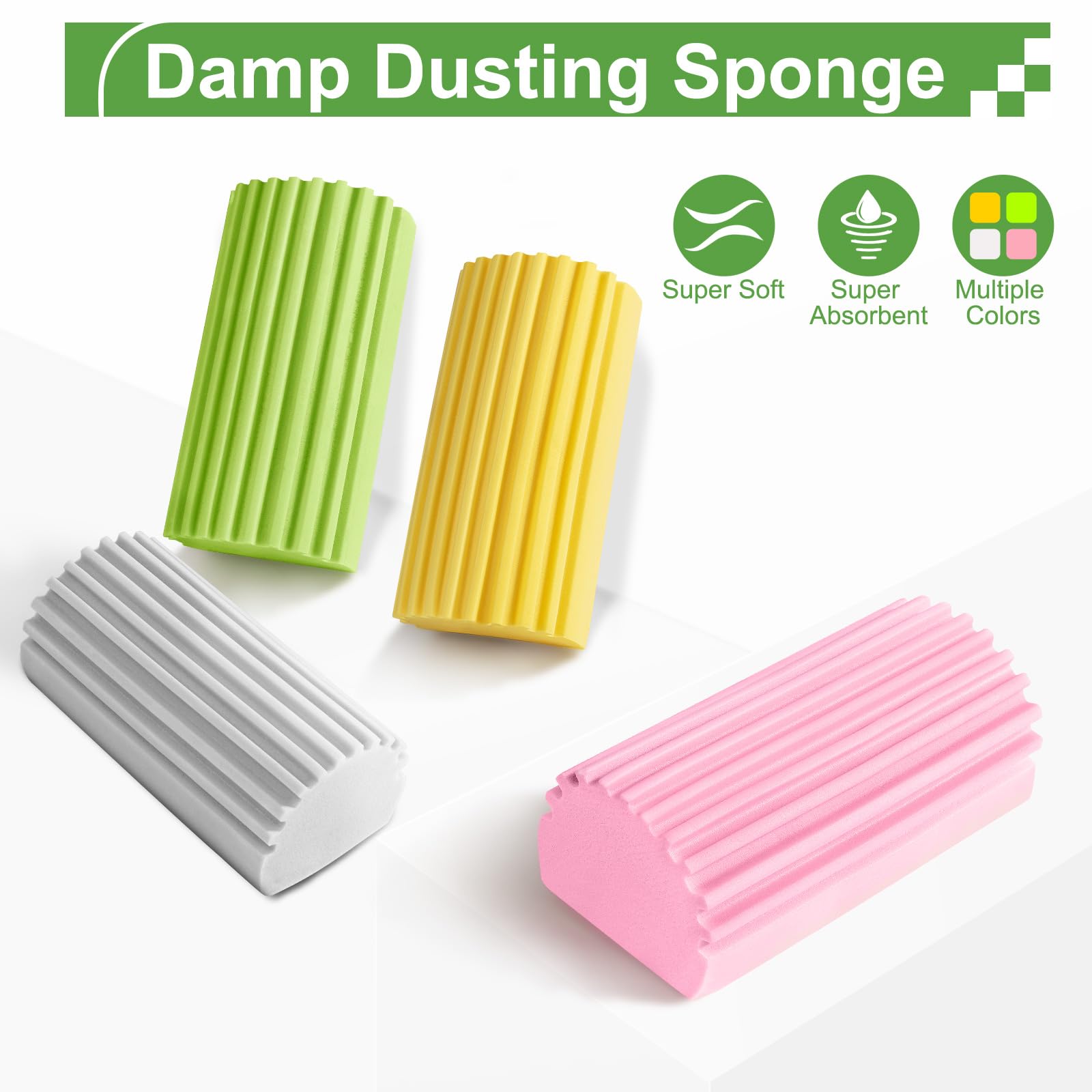 Damp Clean Duster Sponge (4 Count)