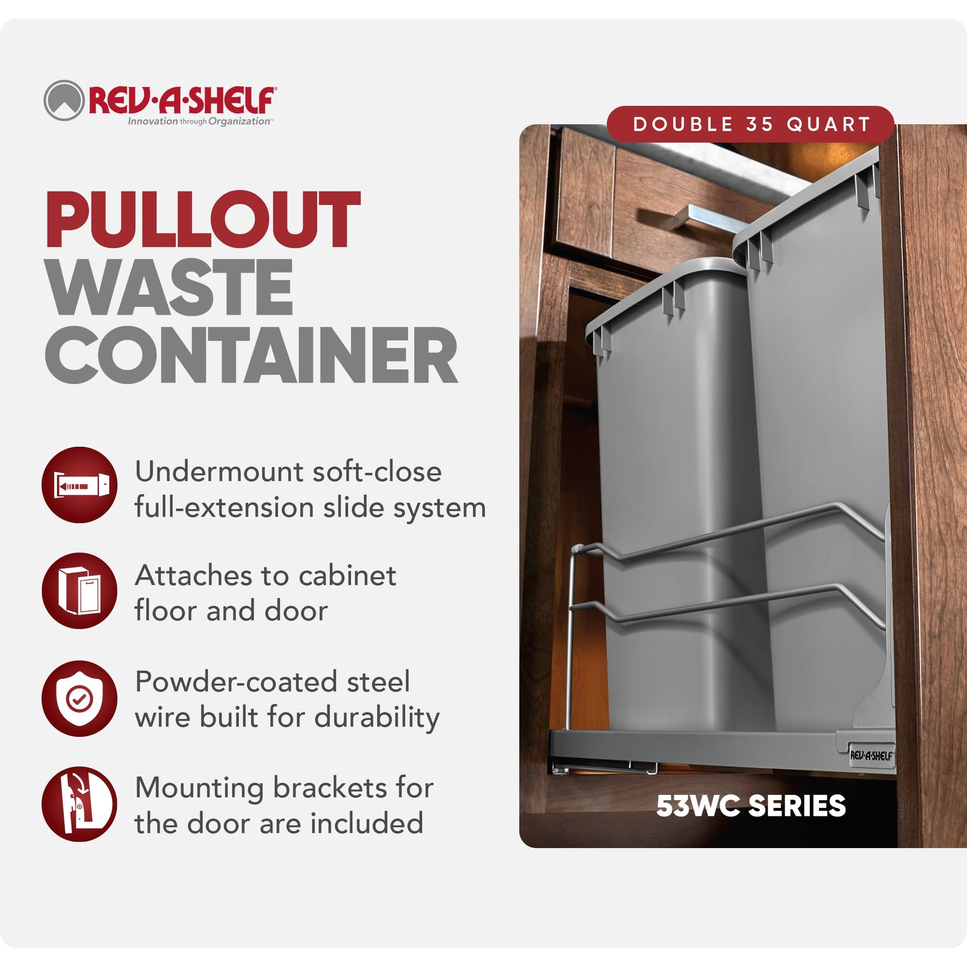 Double Pullout Trash Can w