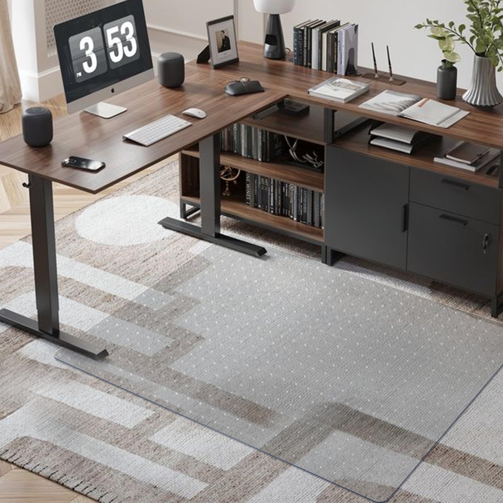 Chair Mat for Carpet 48"x 36" with Lip Chair Mat Thick and Sturdy