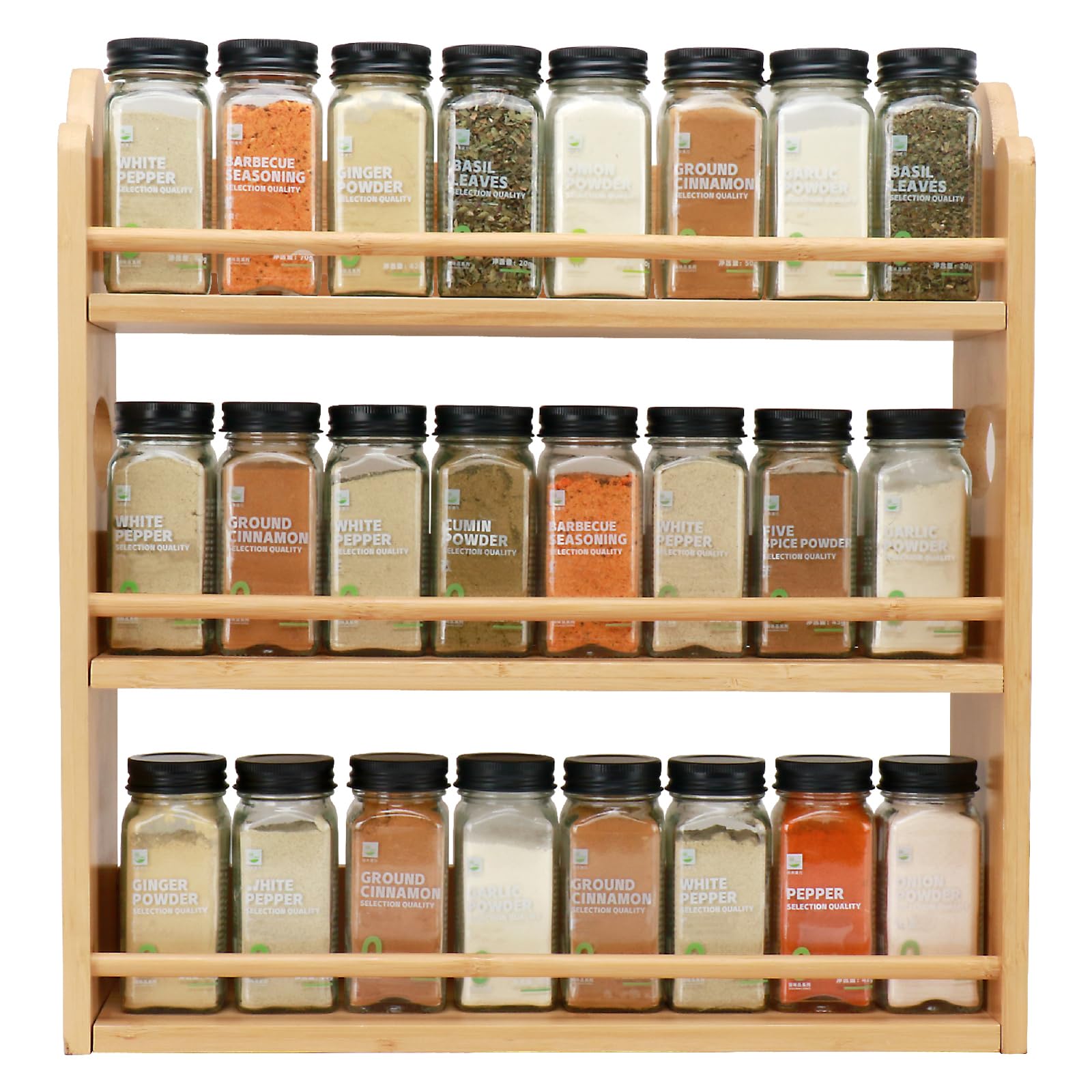 3 Tier Bamboo Spice Rack