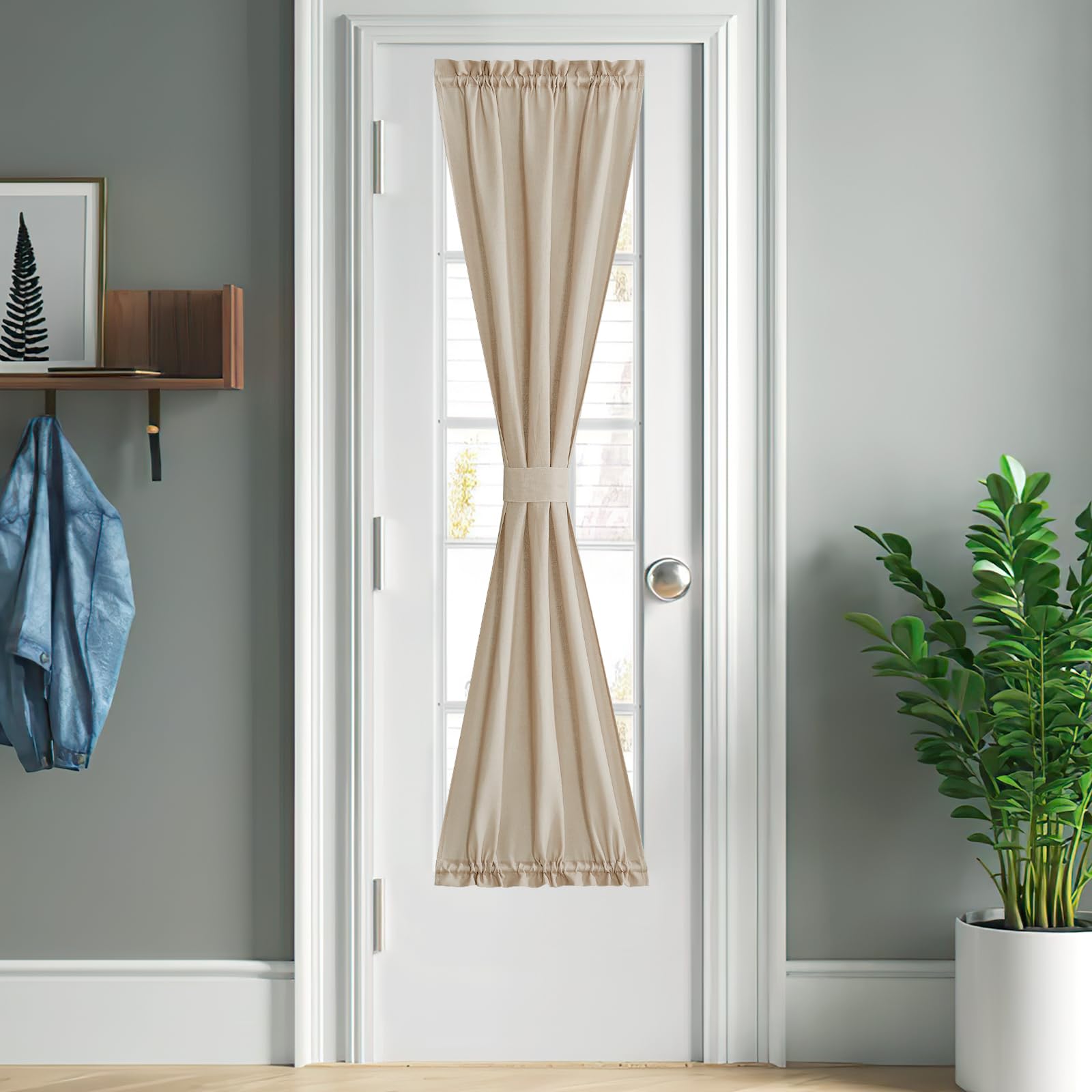 Angora Kitchen Sheer Door Window Curtain 26 x 72 inches Long