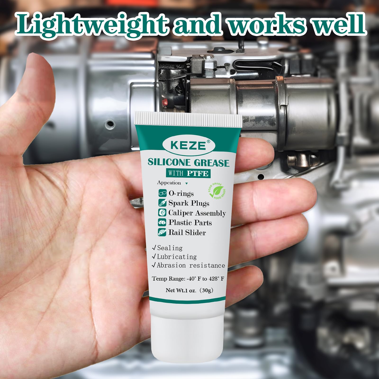 Silicone Grease Tube PTFE Synthetic Lubricant Sliding Door Grease Automotive Lubrication RV Toilet Seal Lubricant for Plumbing Faucet O Rings Plastic Parts Rubber Seal 1 oz 4