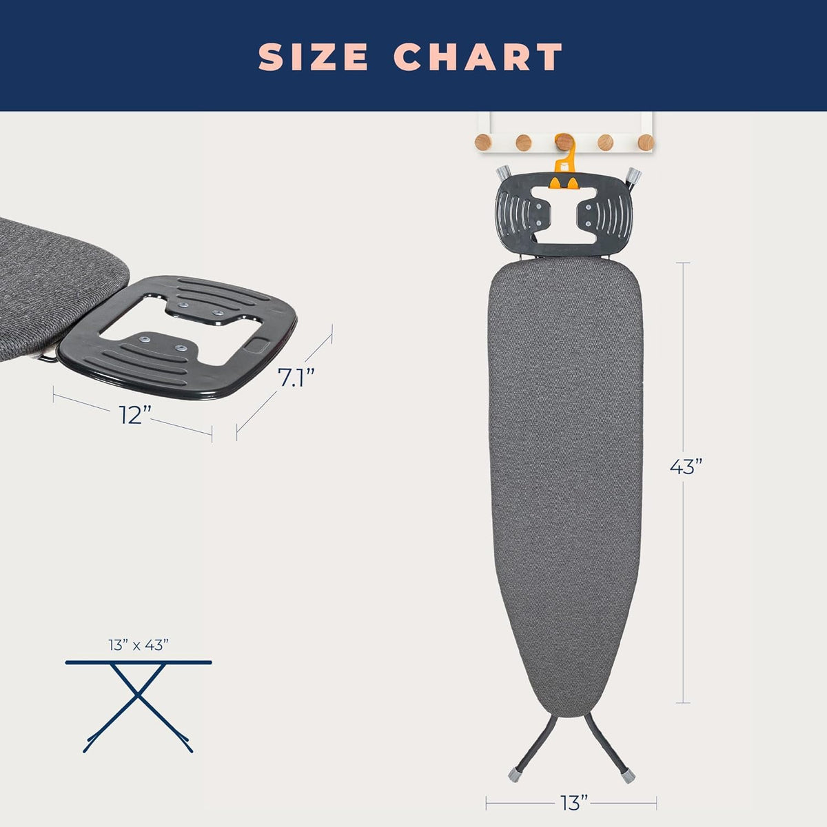 Ironing Board with Iron Rest