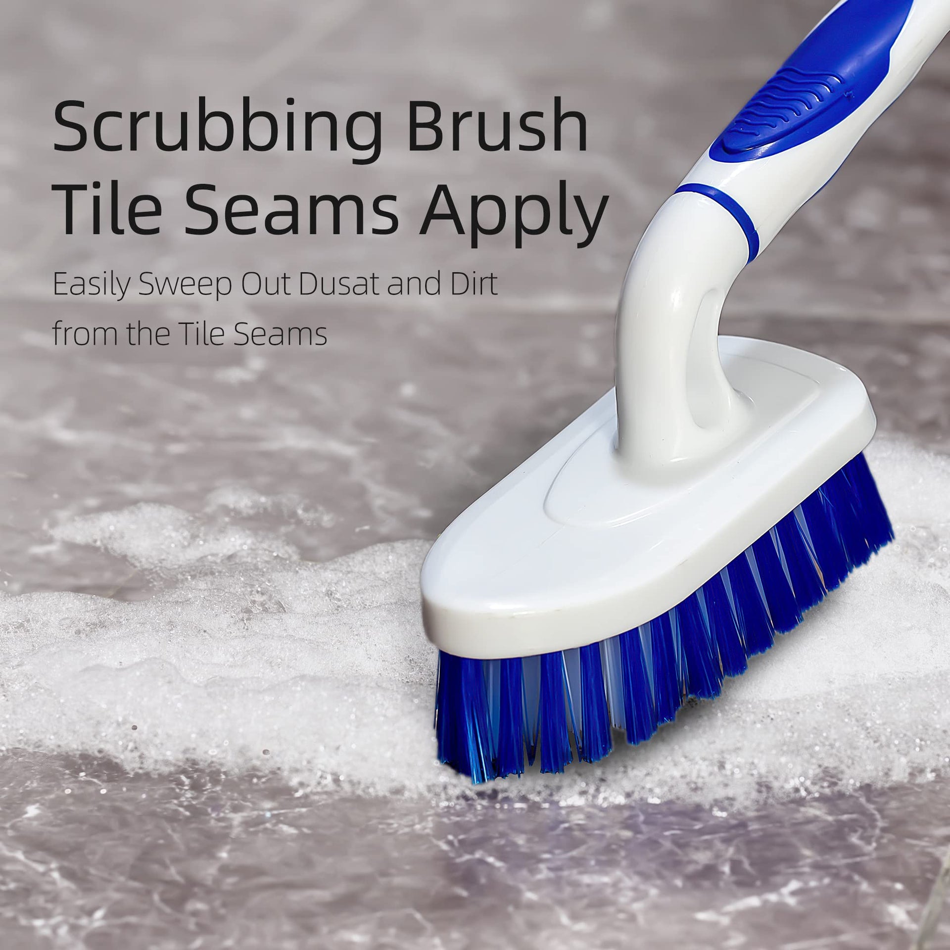 2 Pack Scrub Brush for Cleaning with Long Handle (2 Count)