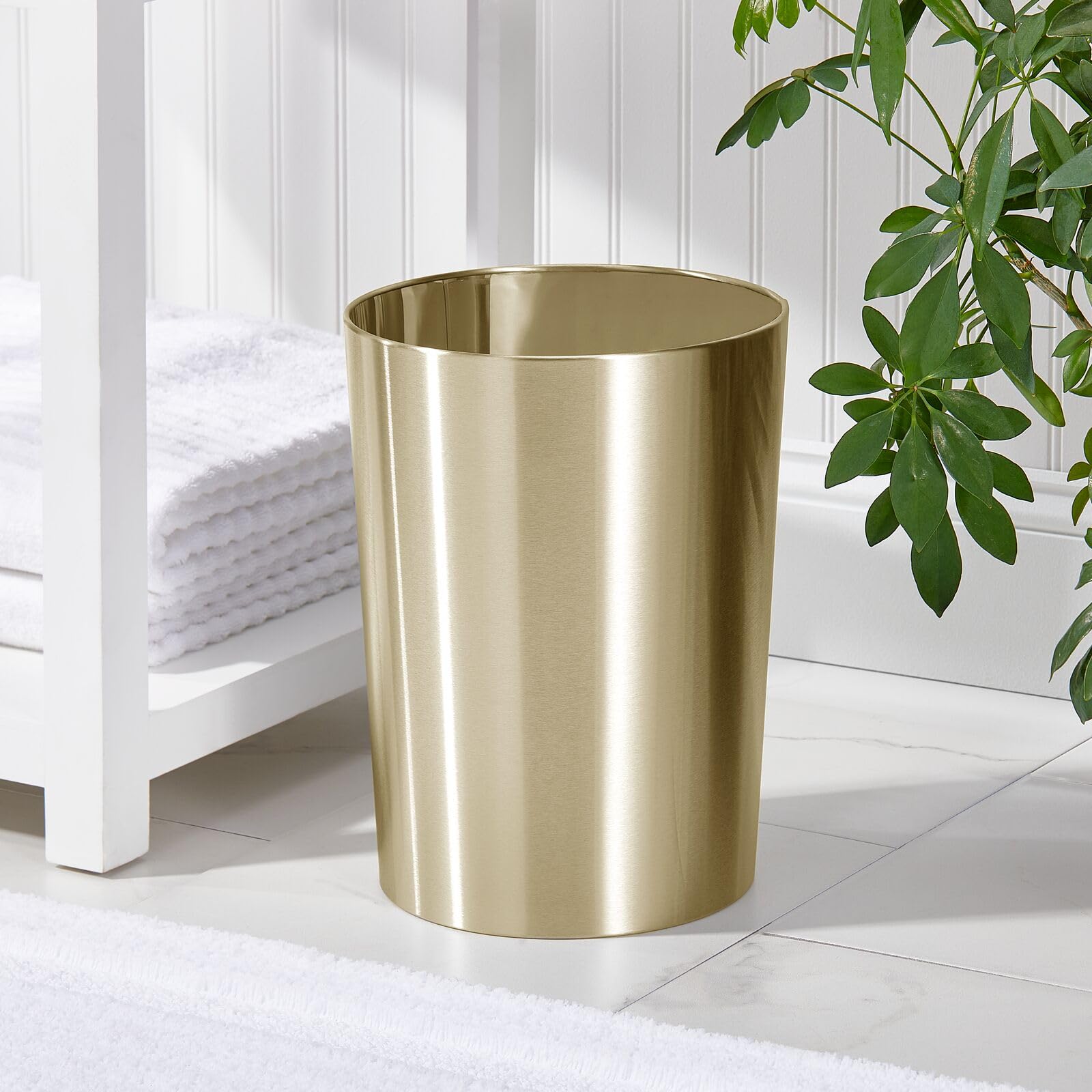 Stainless Steel Round Metal Trash Can