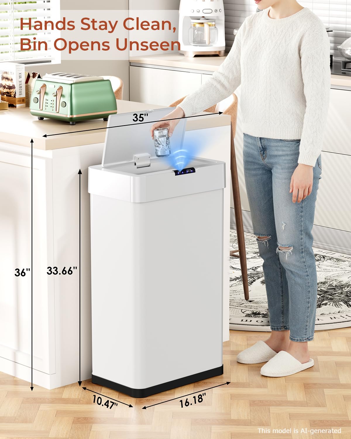 21.1 Gallon Motion Sensor Trash Can