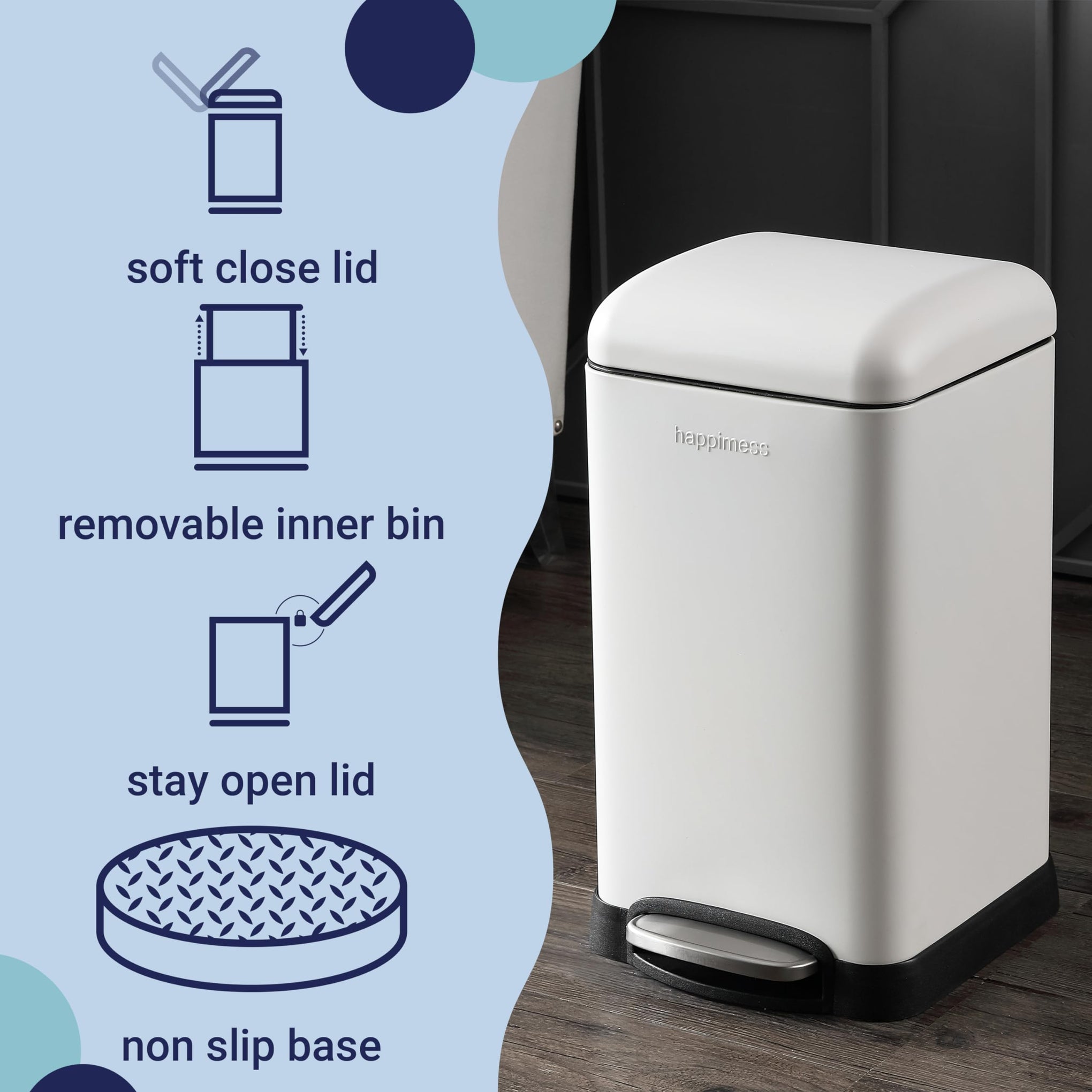 Betty Retro Mini 3.2 Gal Step Trash Can