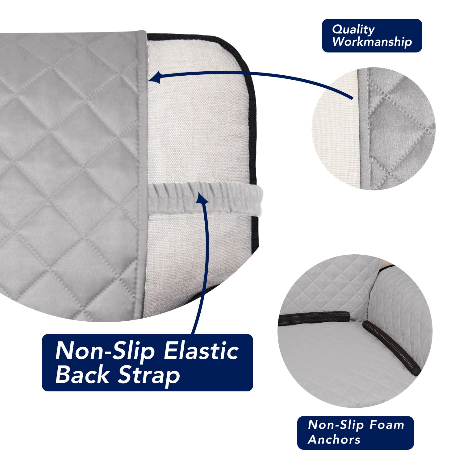 Reversible Quilted Couch Covers for Dogs Sofa Cover 4 Seater 88"