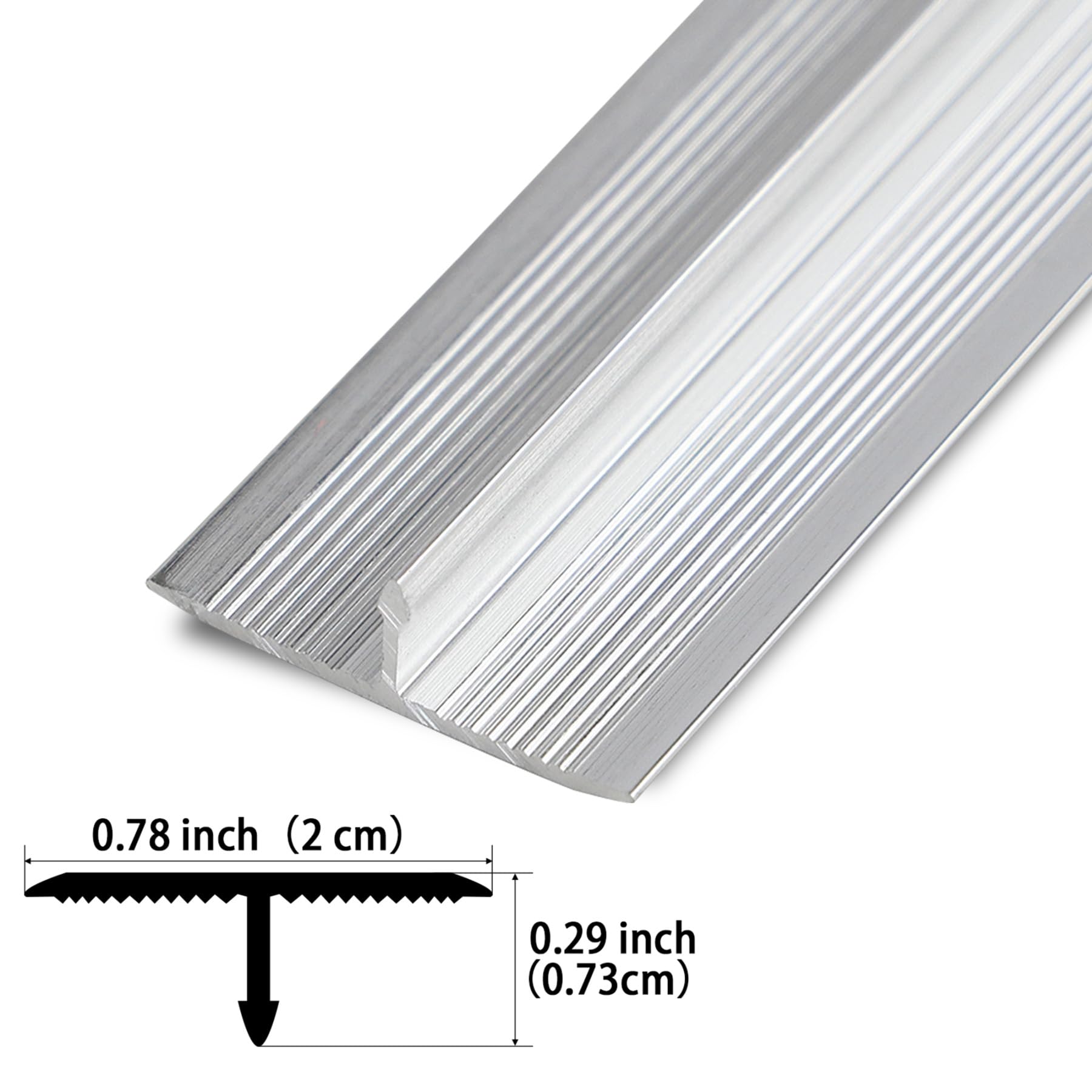 3Pcs Aluminum T Molding Trim & Floor Transition Strips (3 Count)