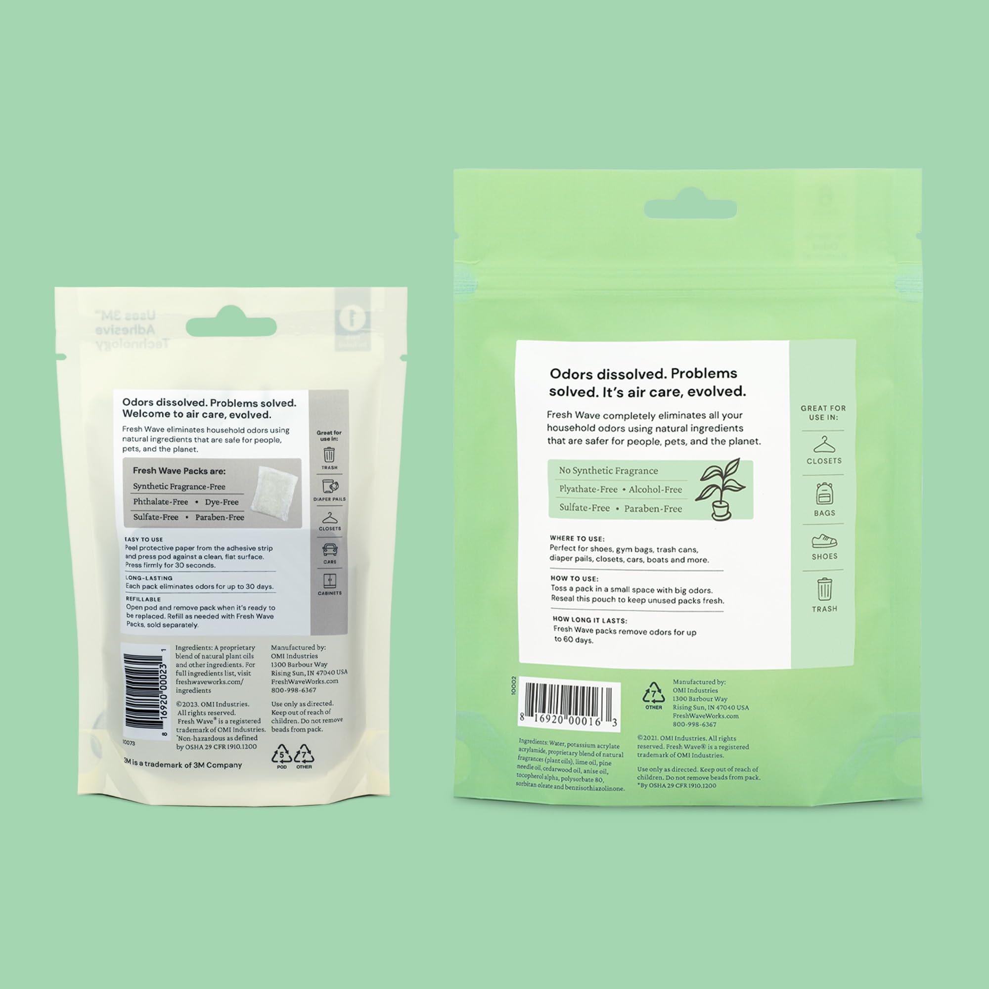 Odor Eliminating Packs (6 Count)