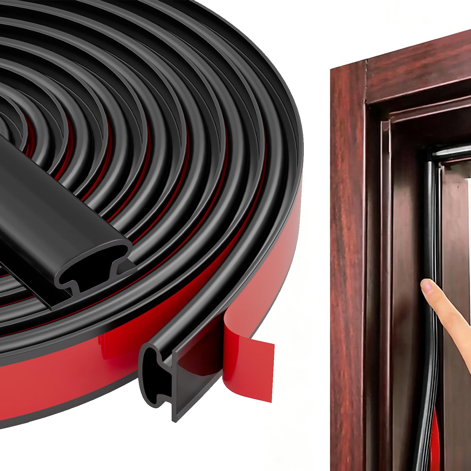 Black Rubber Weather Stripping Door Seal Strip