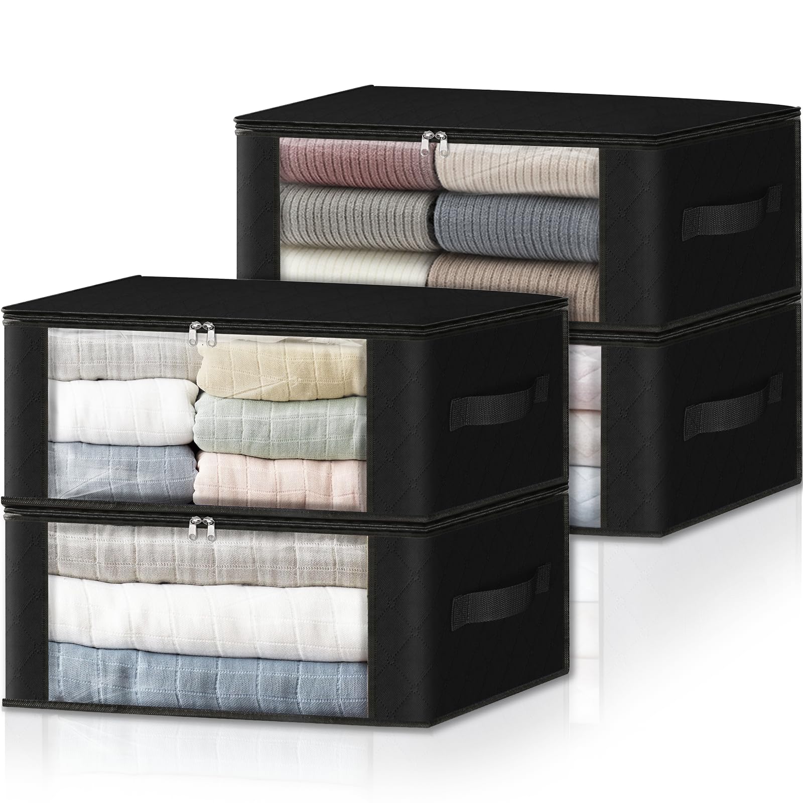 4 Pack Clothes Organizer Storage Bags (4 Count)