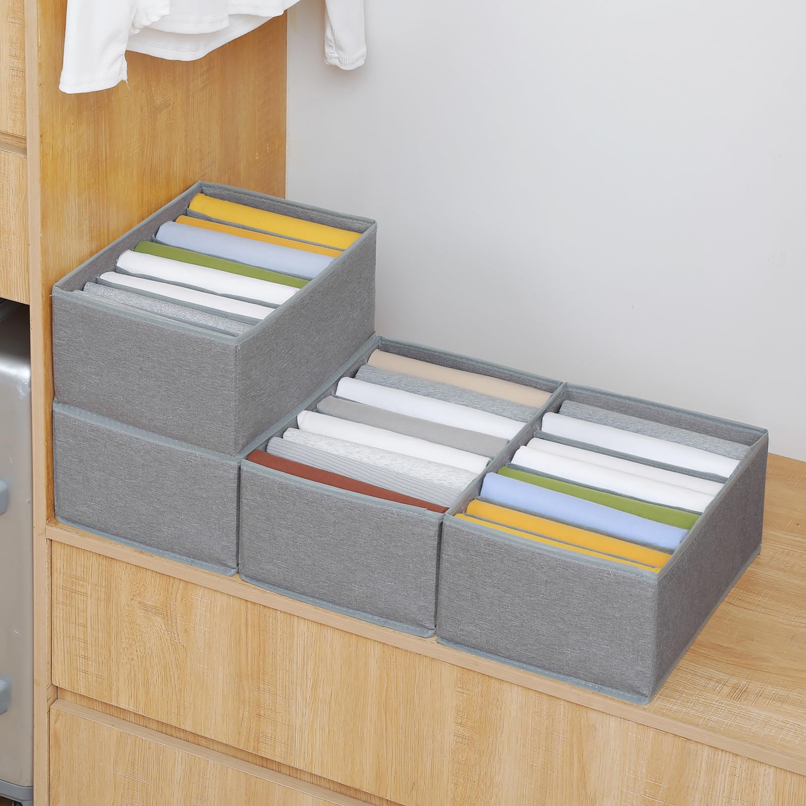 4 Pack Drawer Organizers for Clothing (4 Count)