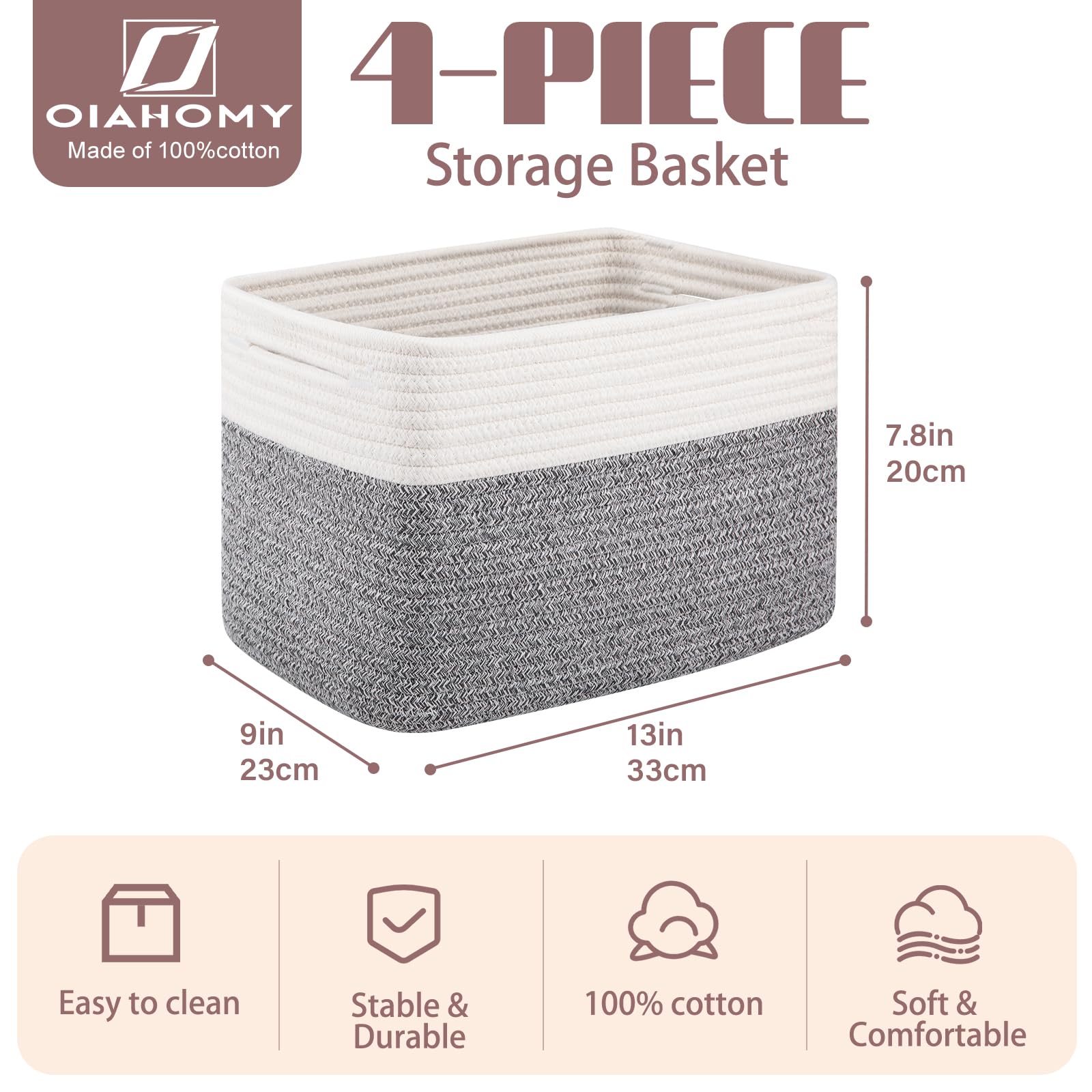 4 Pack Storage Basket (4 Count)