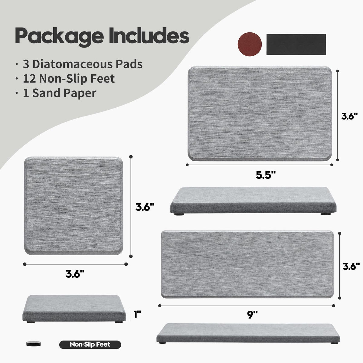3PCS Bathroom Sink Vanity Trays (3 Count)