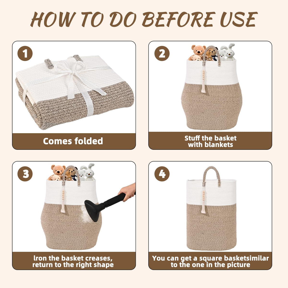 Woven Laundry Basket for Clothes