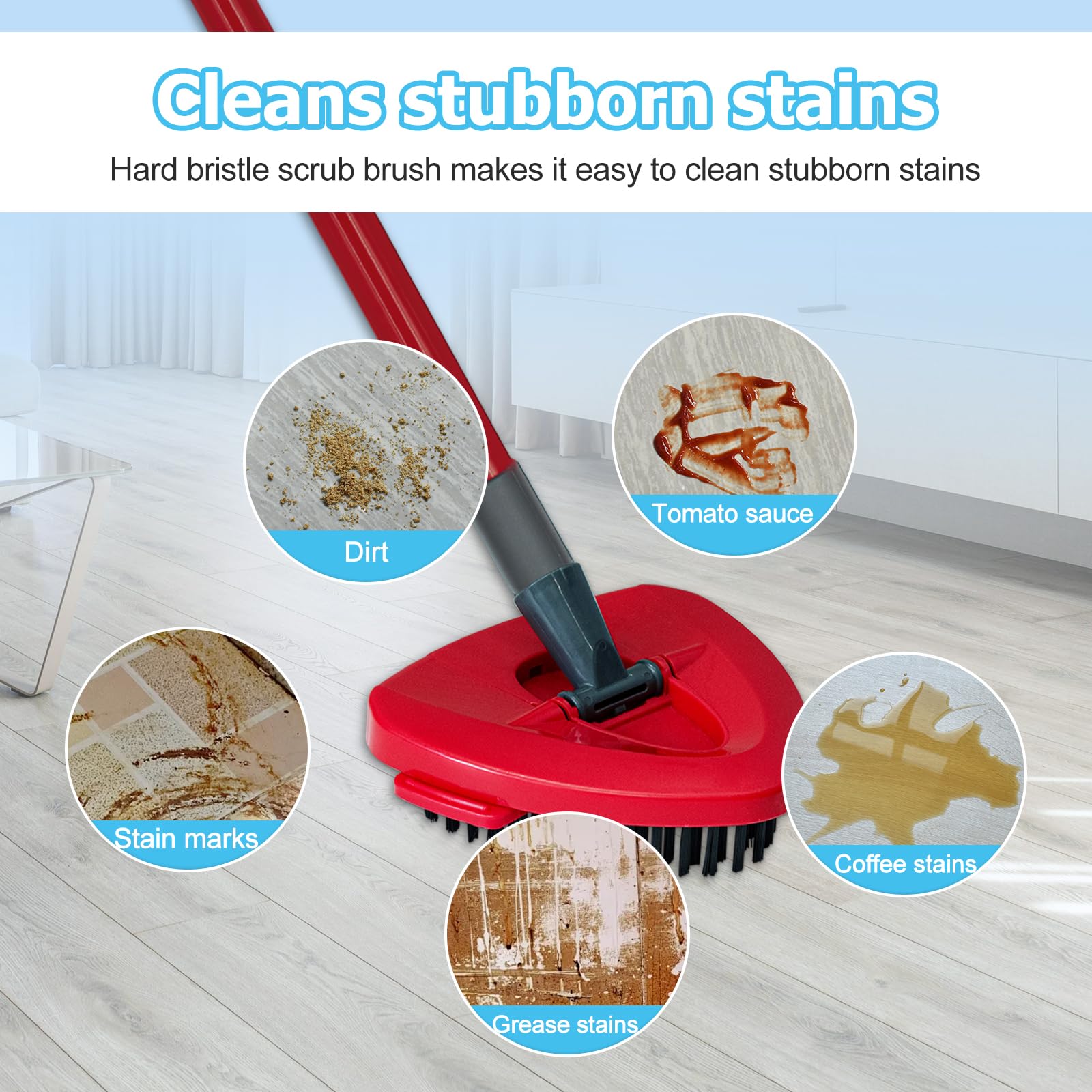 Mop Handle Chenille Duster & Mop Brush for O (5 Count)