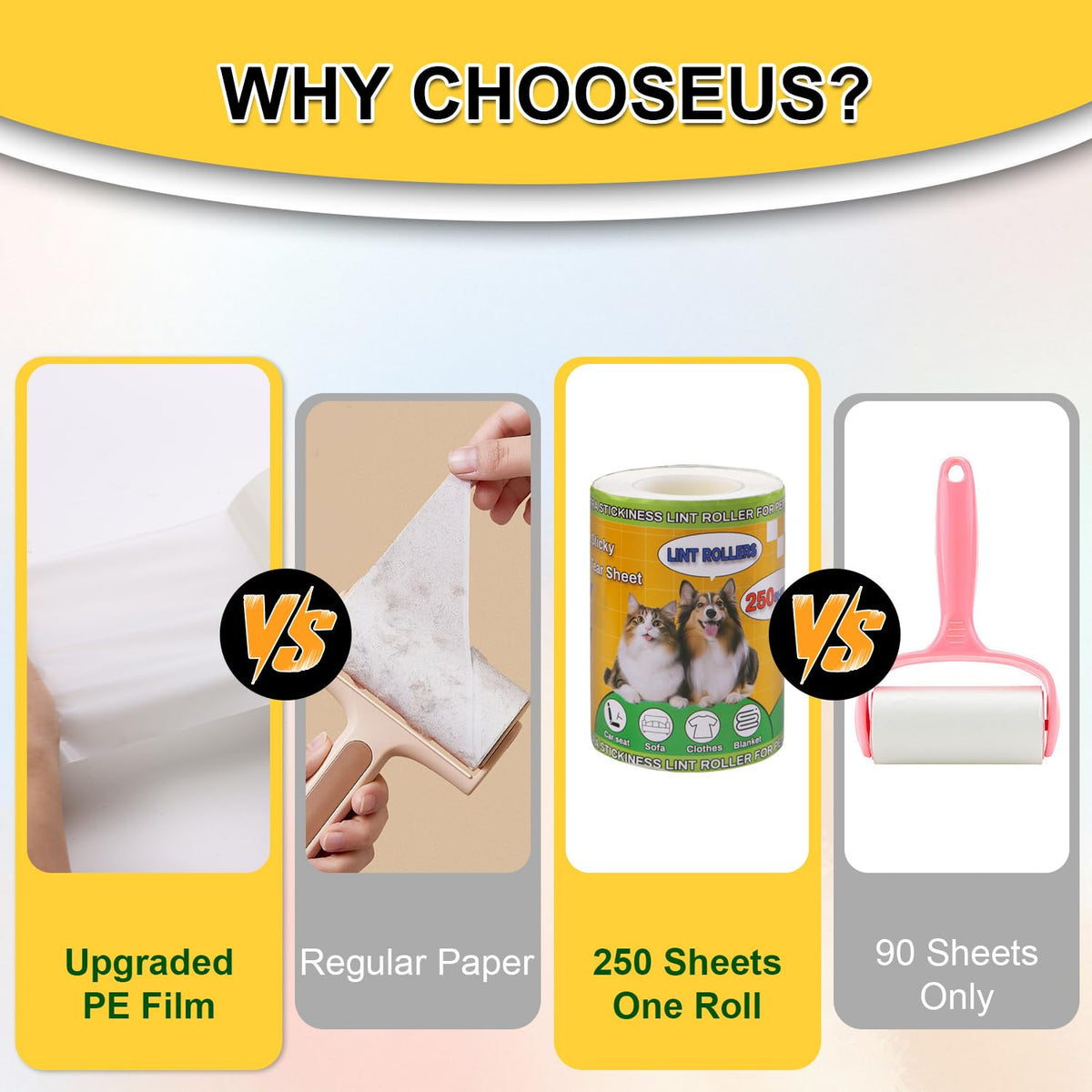 Extra Sticky Lint Rollers for Pet Hair