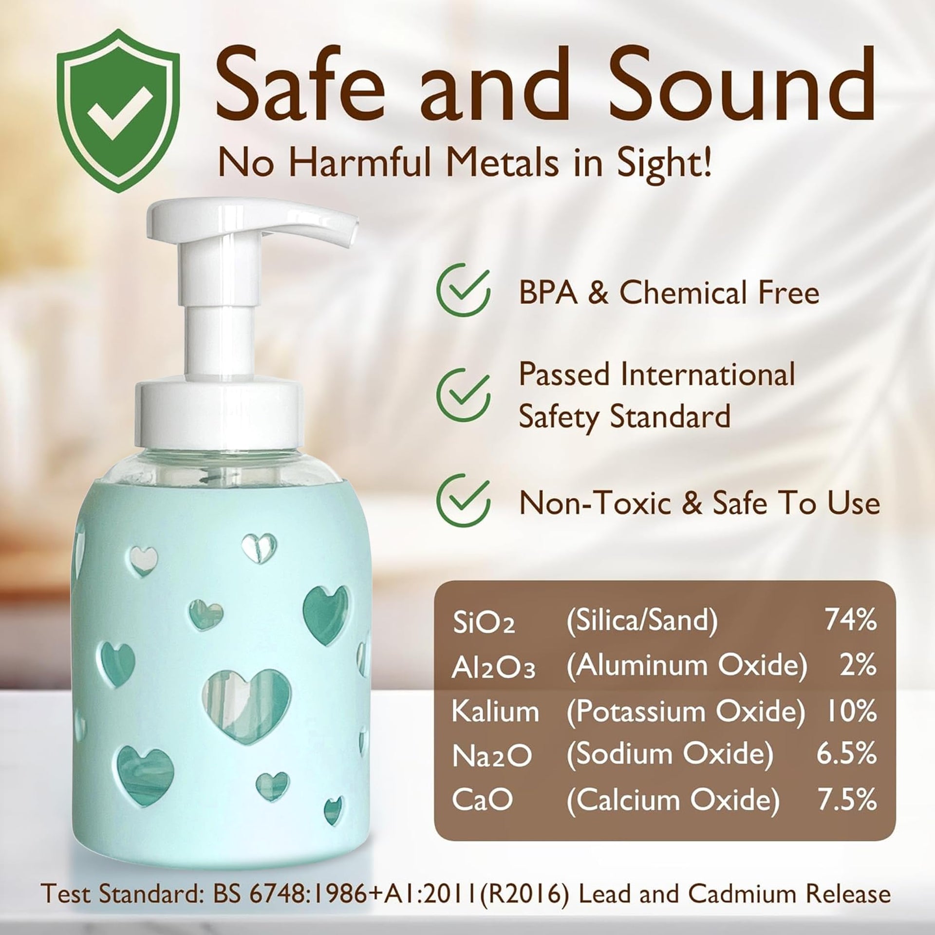 Foaming Hand Soap Dispenser Glass