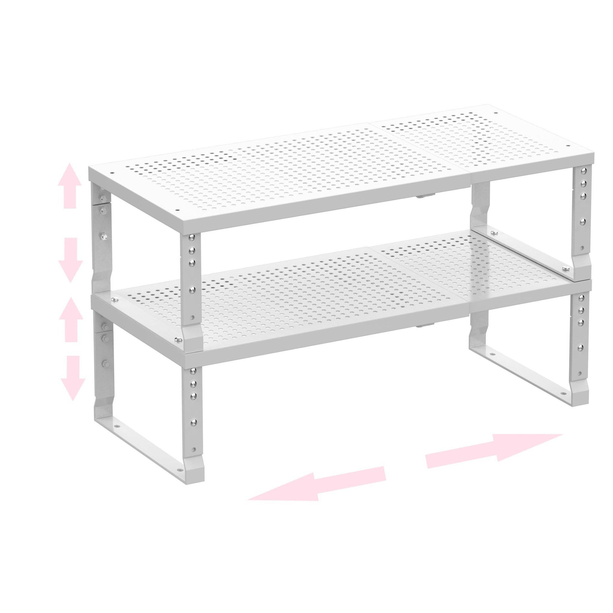 Metal Stackable Expandable Storage Shelf (2 Count)