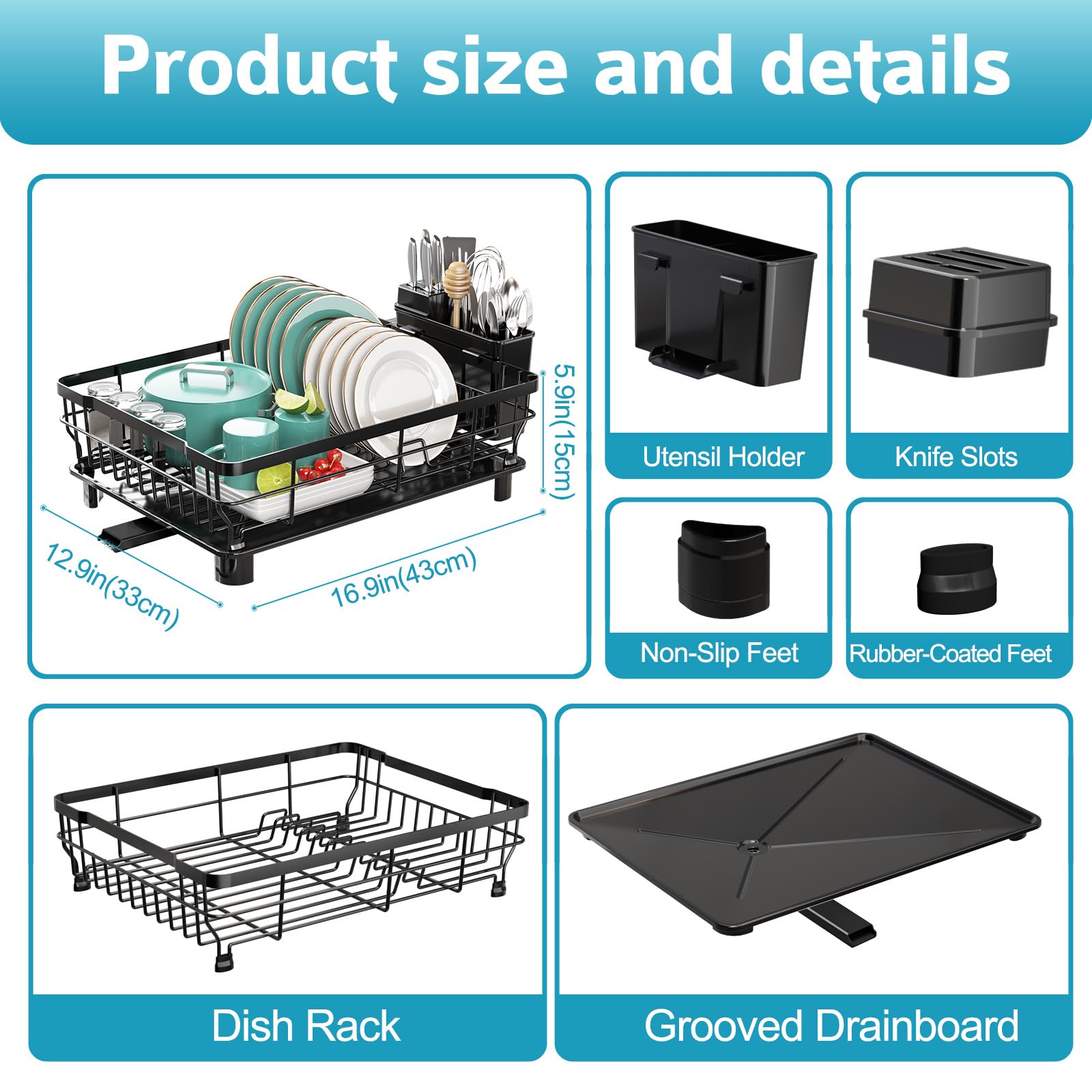 Dish Drying Rack for Kitchen Counter