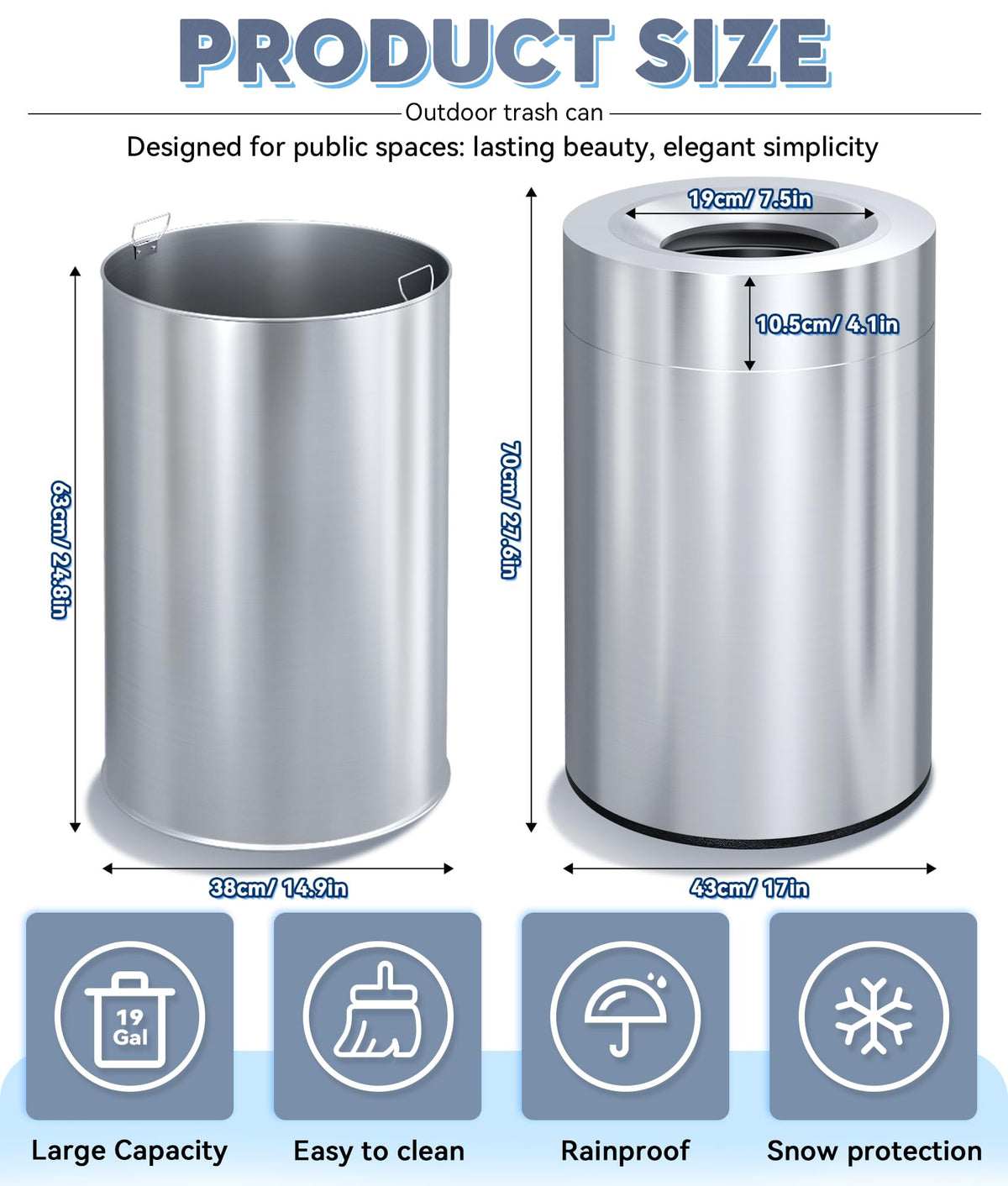 Outdoor Trash Can Commercial