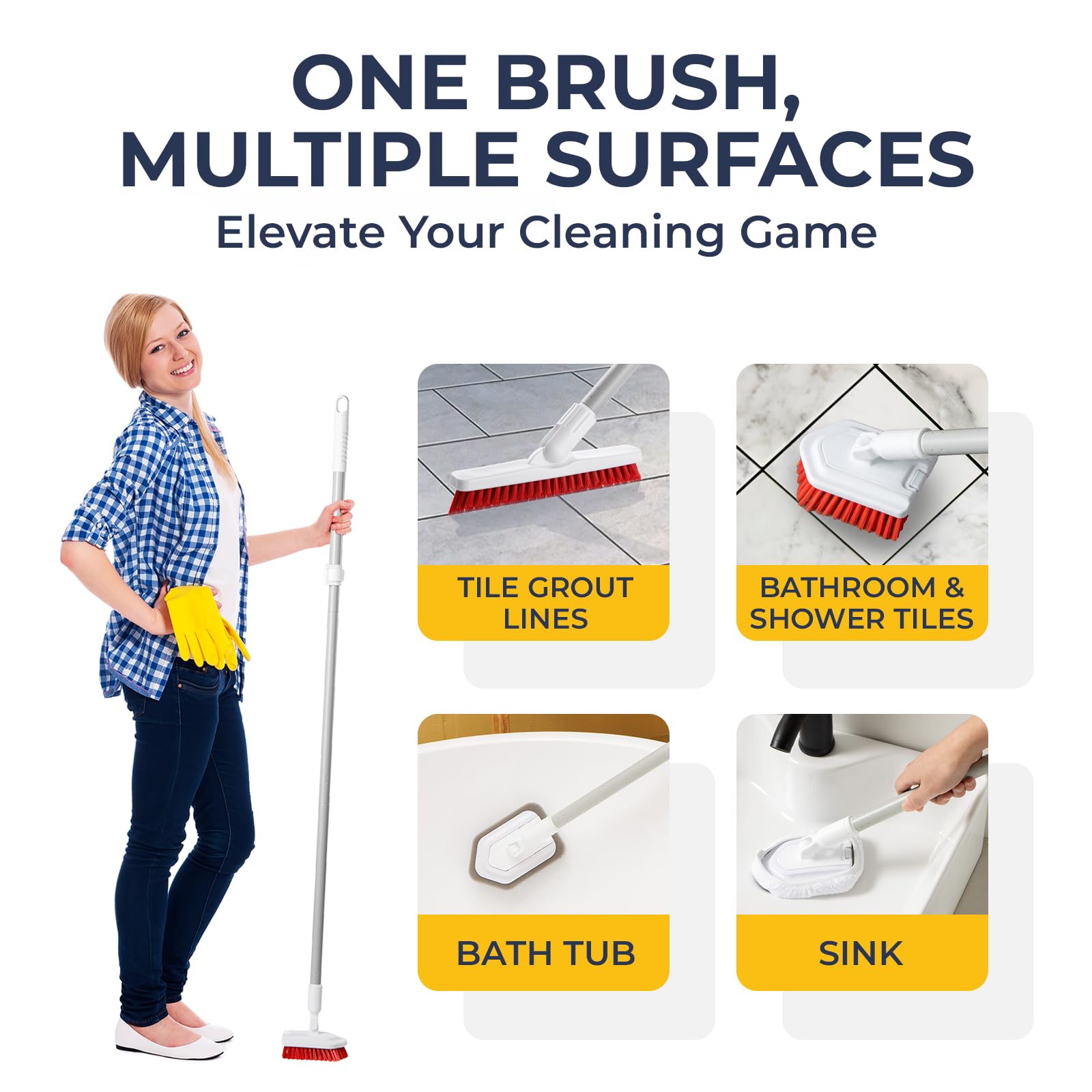 Shower Scrubber with Long Handle