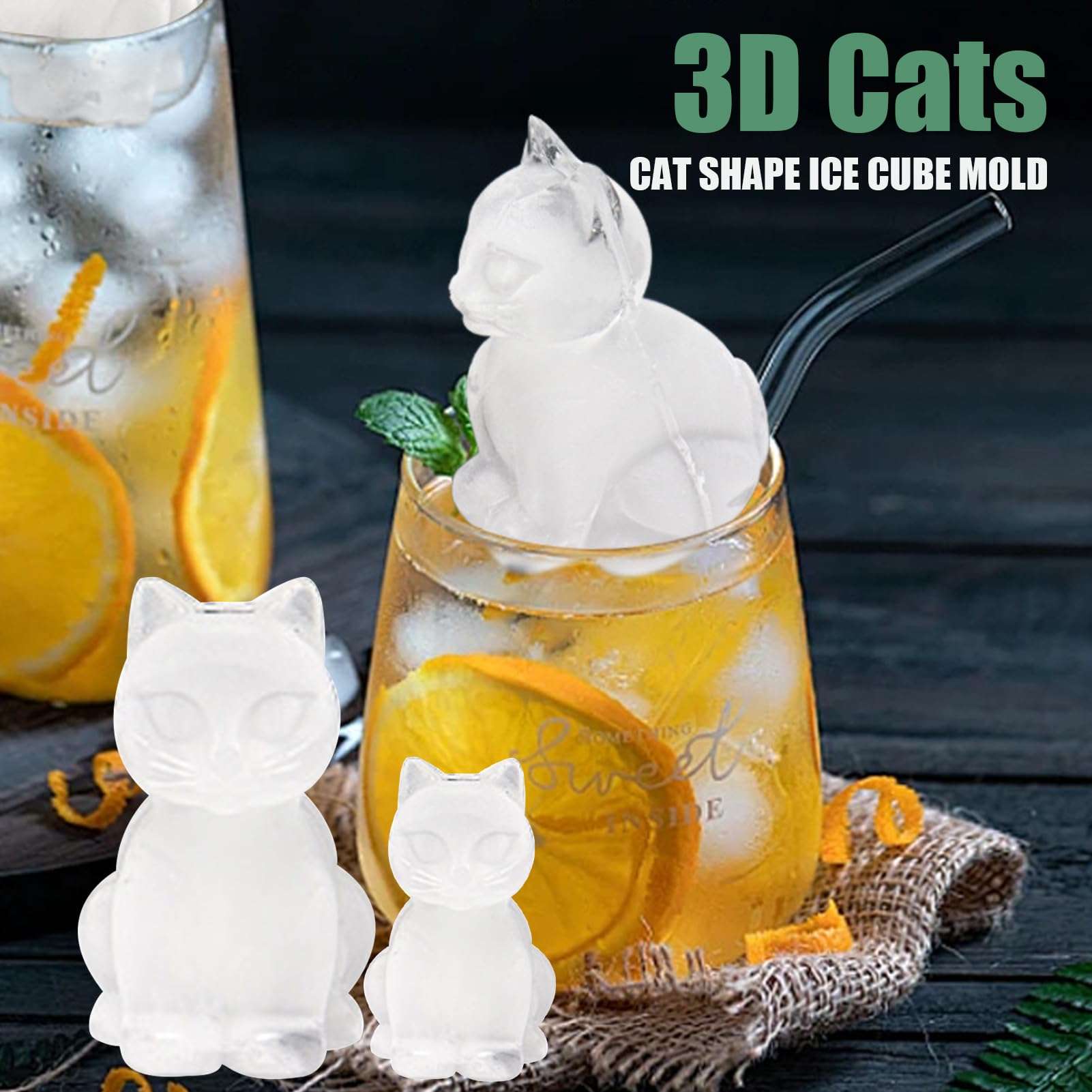 3D Cat Ice Cube Mold
