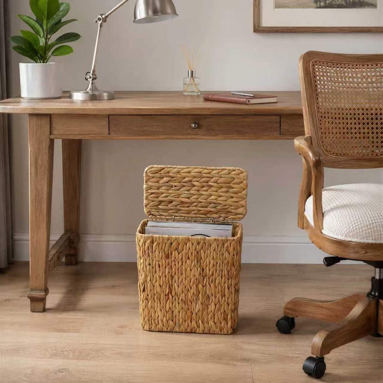 3 Gallon Wicker Trash Can
