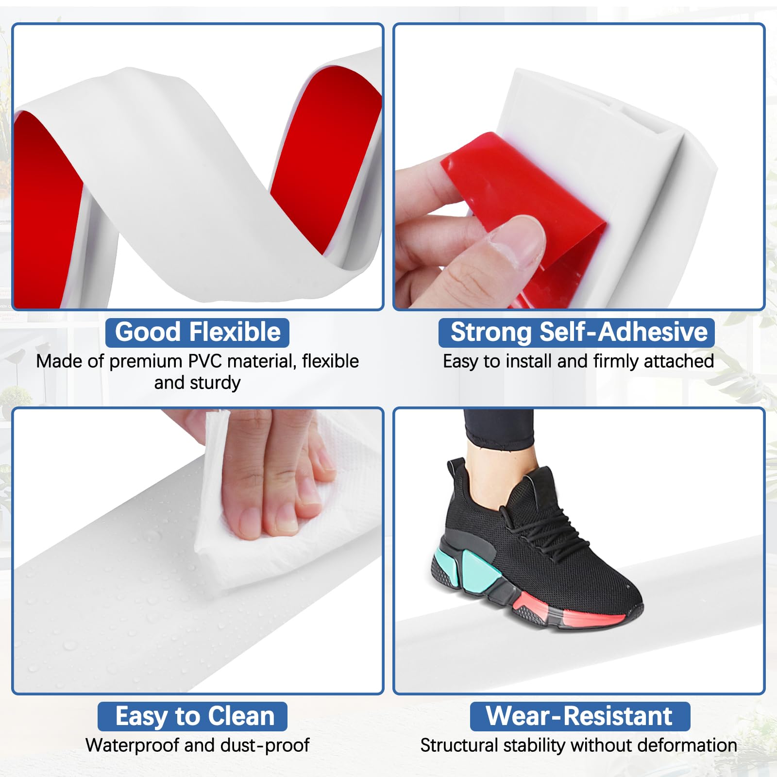 Vinyl Floor Transition Strip Self Adhesive Door Threshold Strip