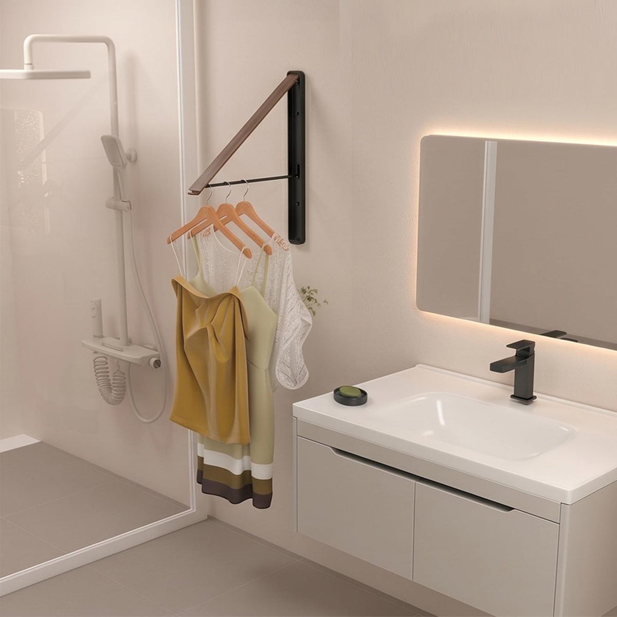 Clothes Drying Rack with Rod