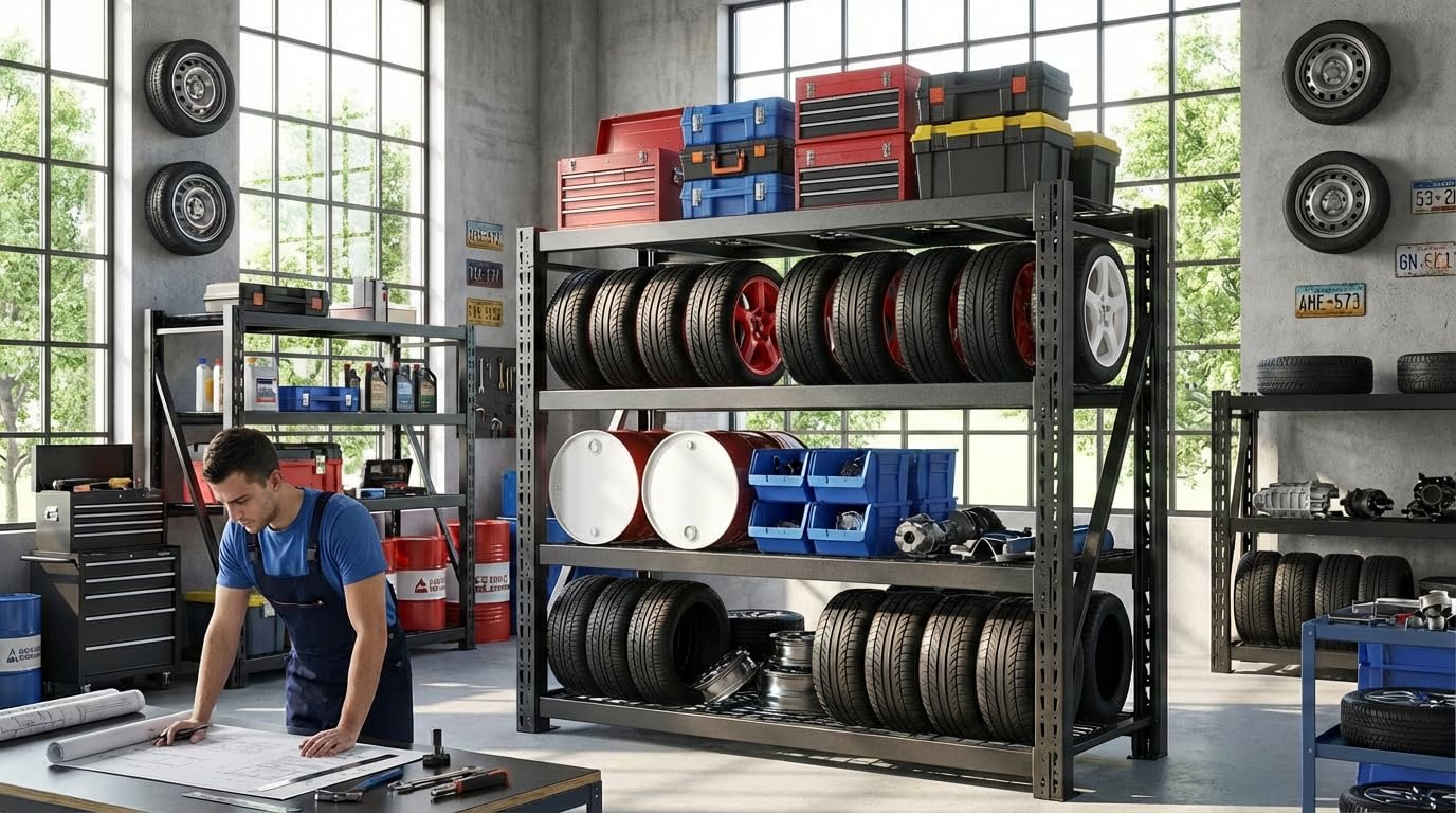 11000LBS Heavy Duty Garage Shelving