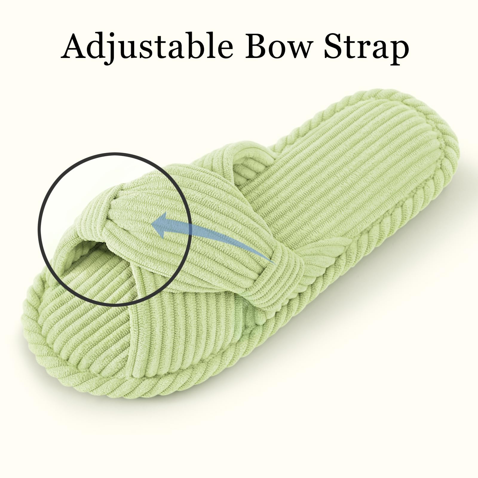 Summer House Slippers for Women Corduroy Open Toe Indoor Slippers