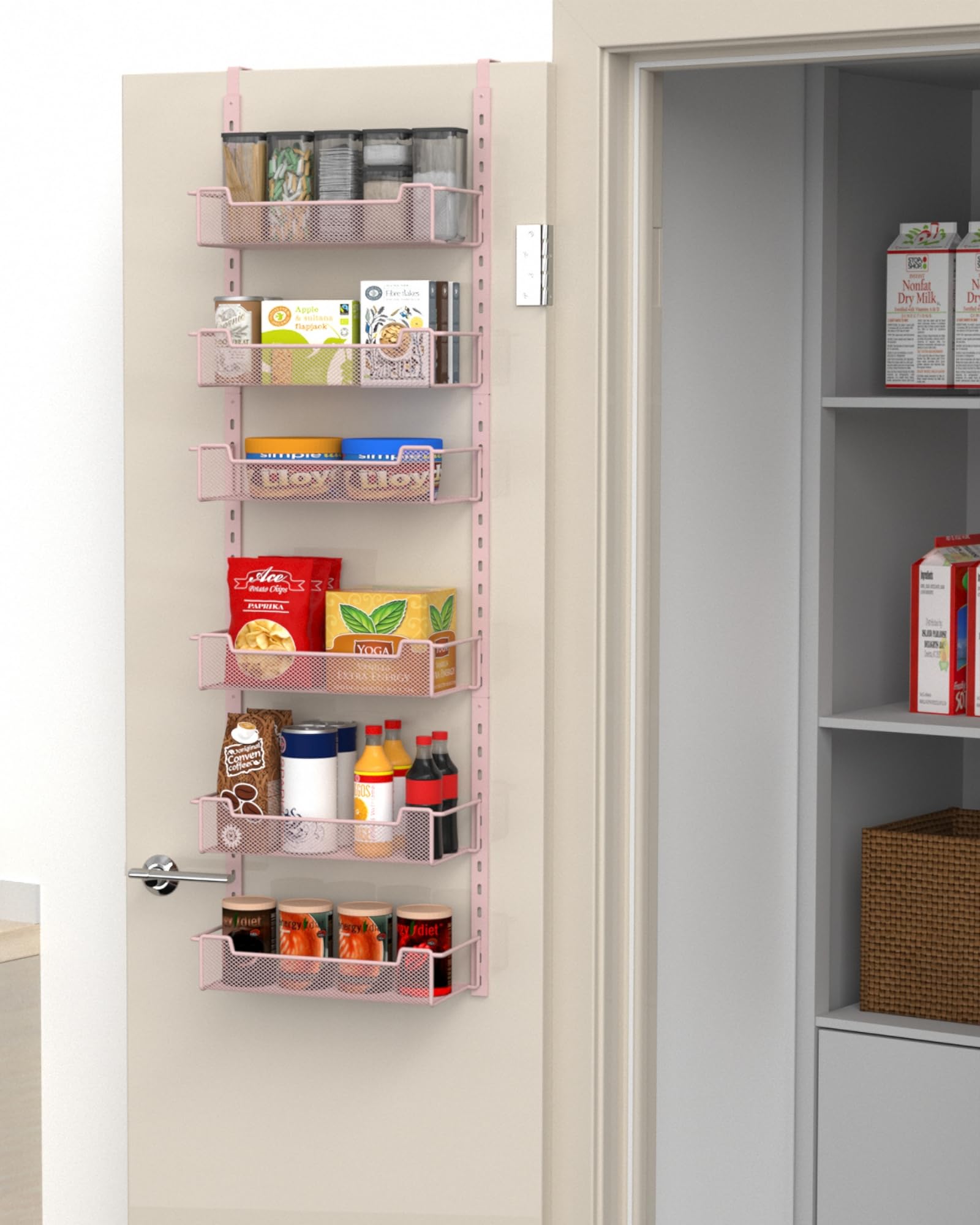 12.3" W Narrow Over the Door Pantry Organizer