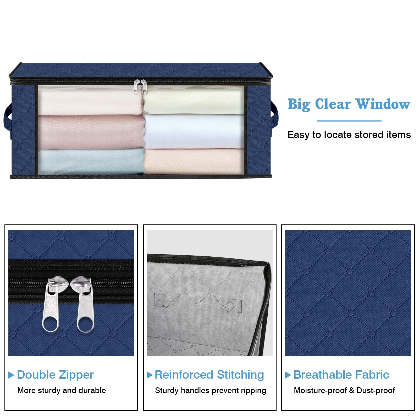 8 Pack Clothes Organizer Storage Bags (8 Count)