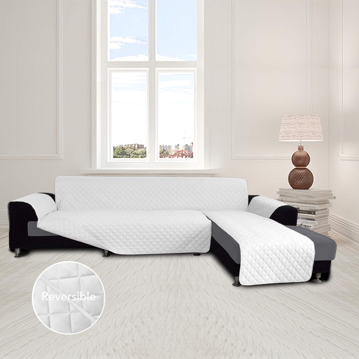 Reversible L Shape Sectional Couch Cover