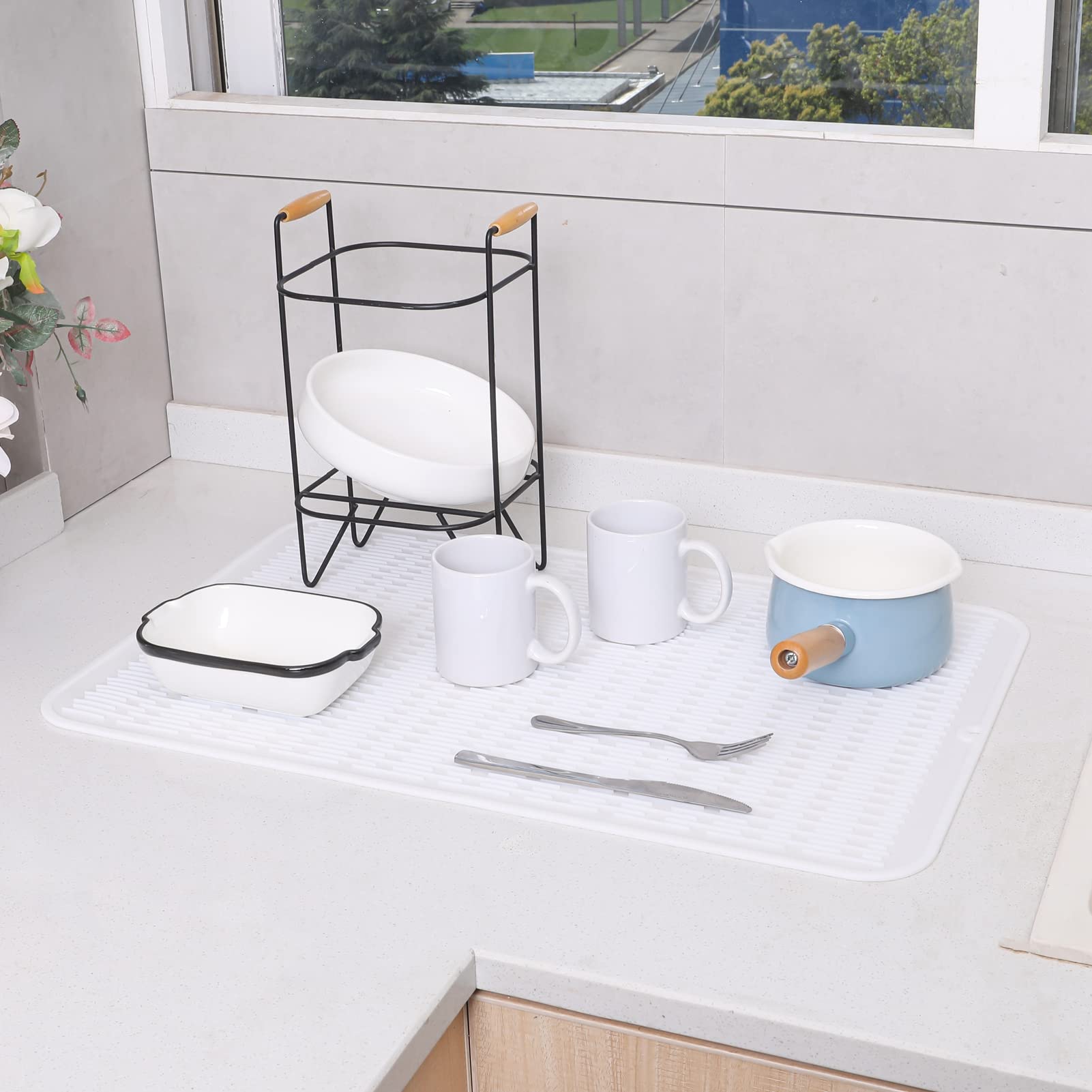 Silicone Dish Drying Mat for Multiple Usage