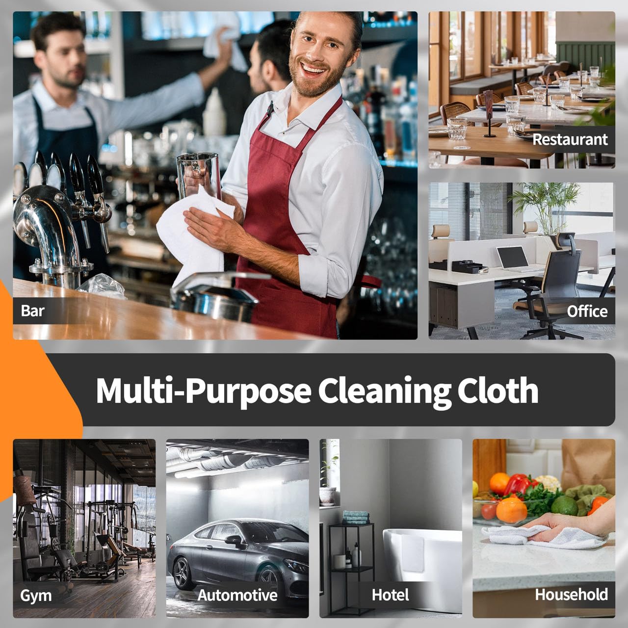 White Microfiber Cleaning Cloth (12 Count)