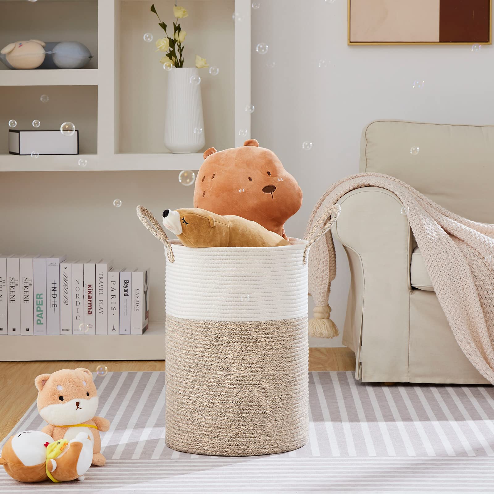 72L Tall Woven Laundry Basket Hamper