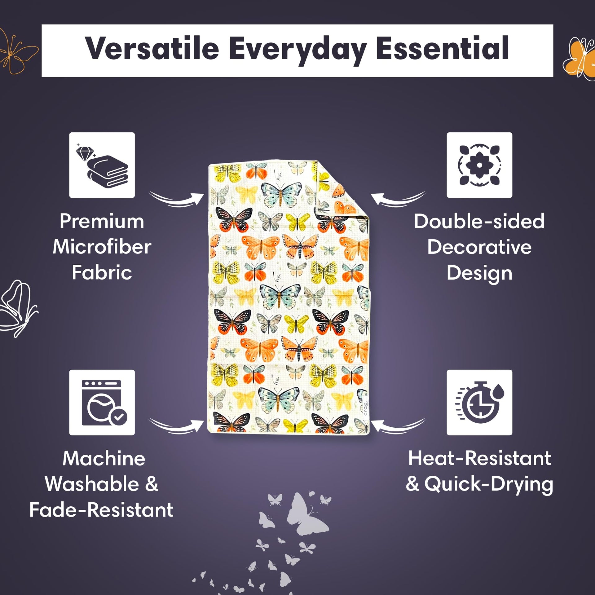 Double Sided Microfiber Hand Towels (2 Count)