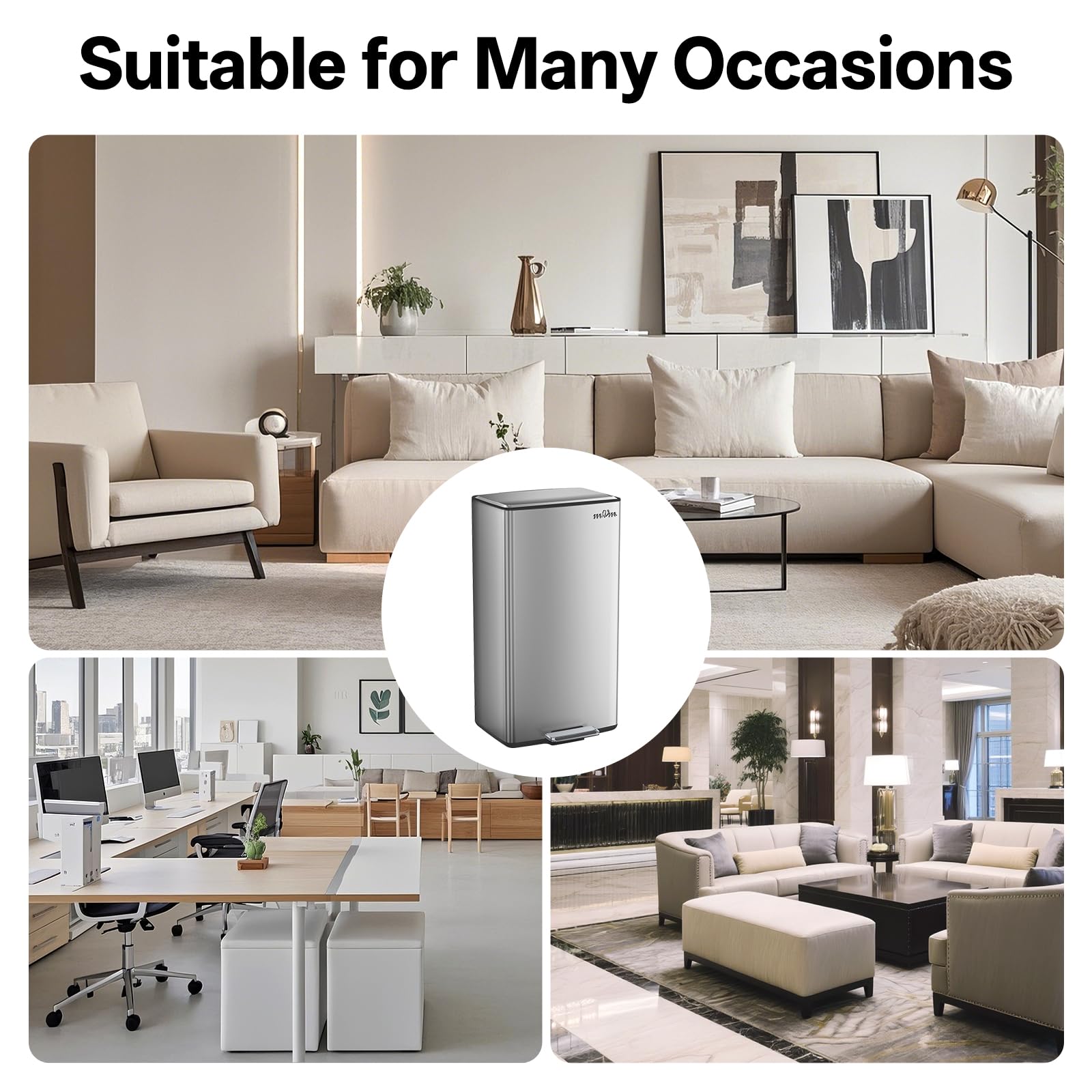 10.6 Gal Kitchen Trash Can