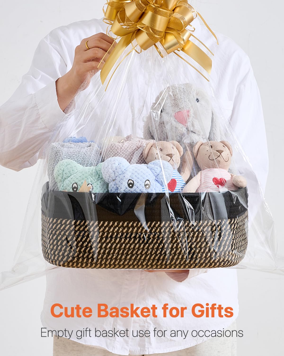 Small Woven Storage Basket for Organizing (3 Count)