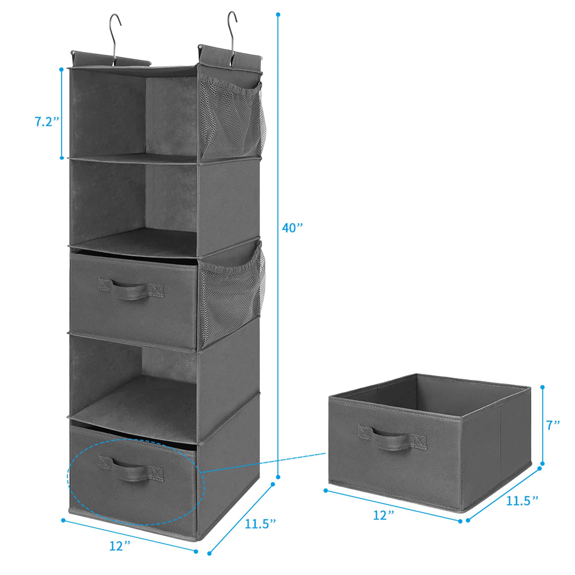 5 Tier Shelf Hanging Closet Organizer