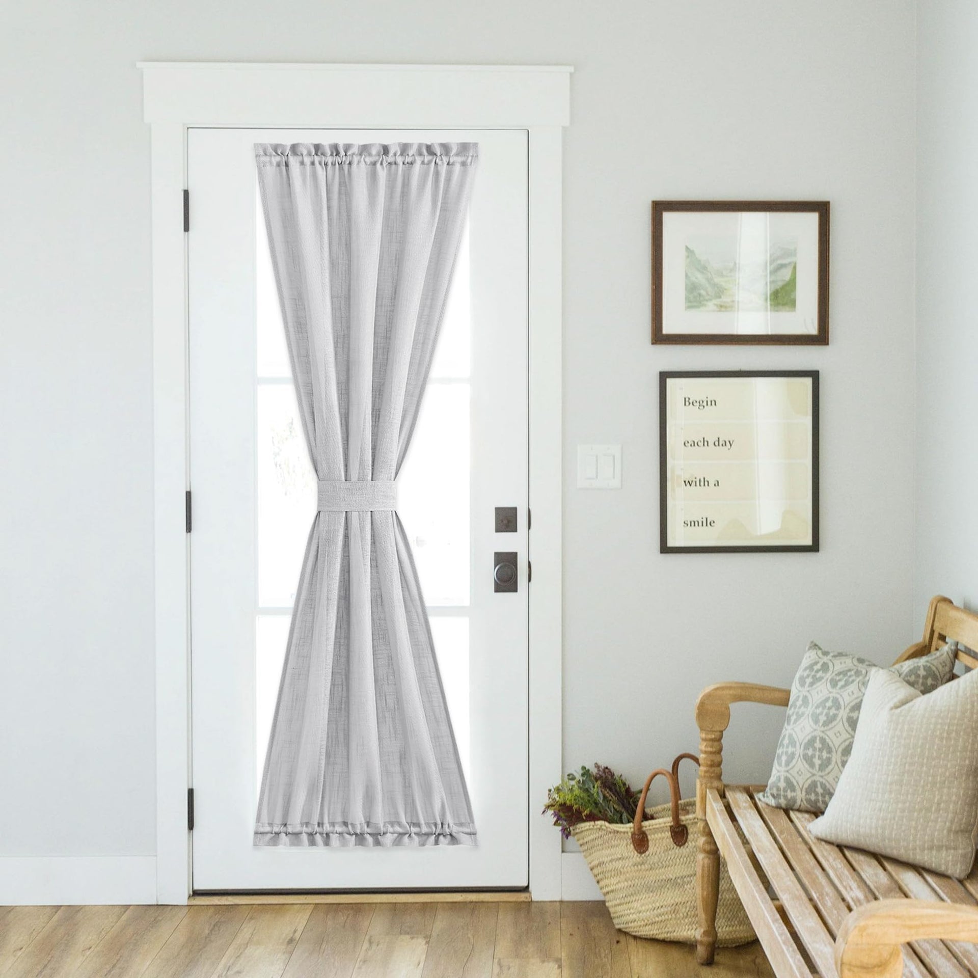 Semi Sheer French Door Sidelight Curtains 72 Inches Long