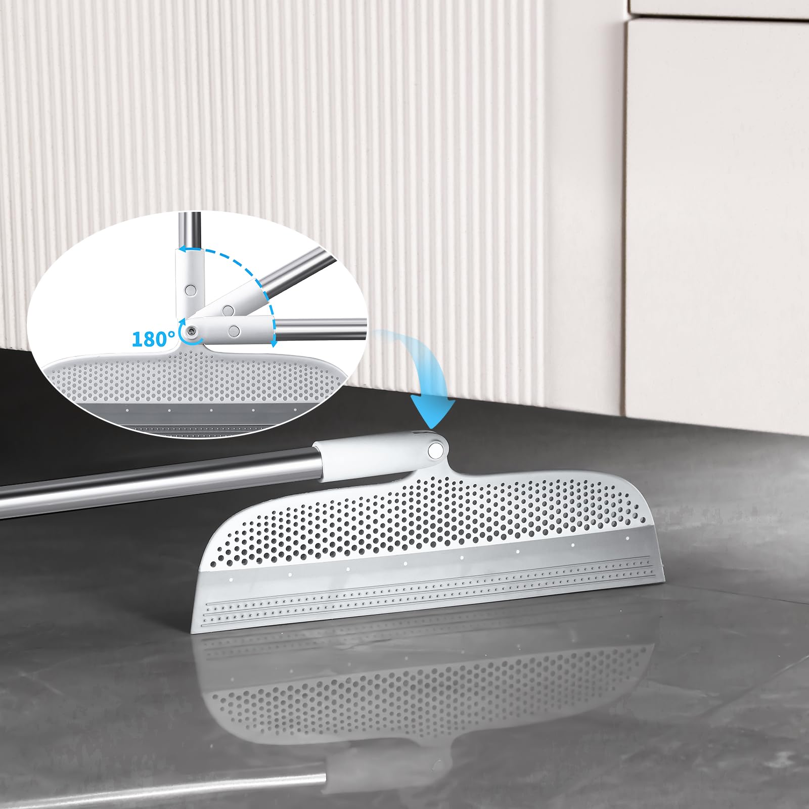 Multifunction Floor Squeegee Broom for Pet Hair Removal