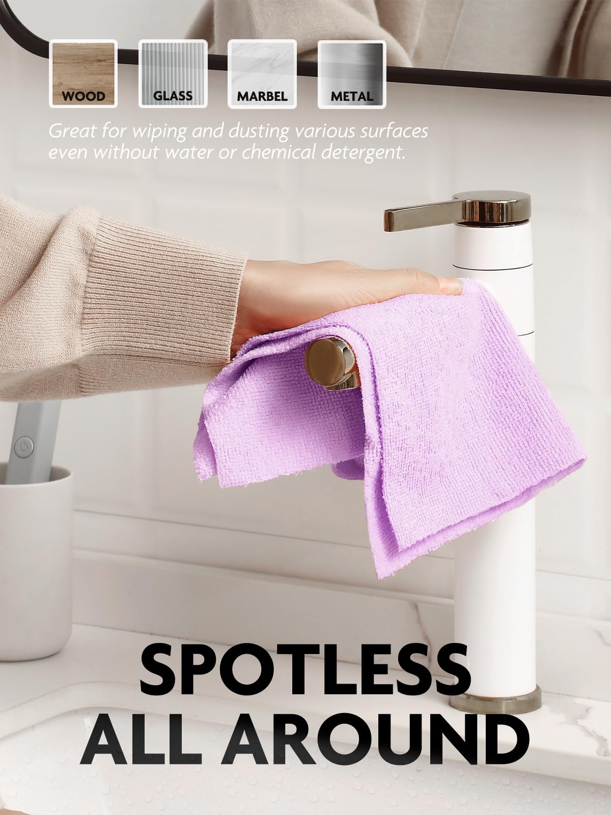 Microfiber Cleaning Cloth Roll (75 Count)