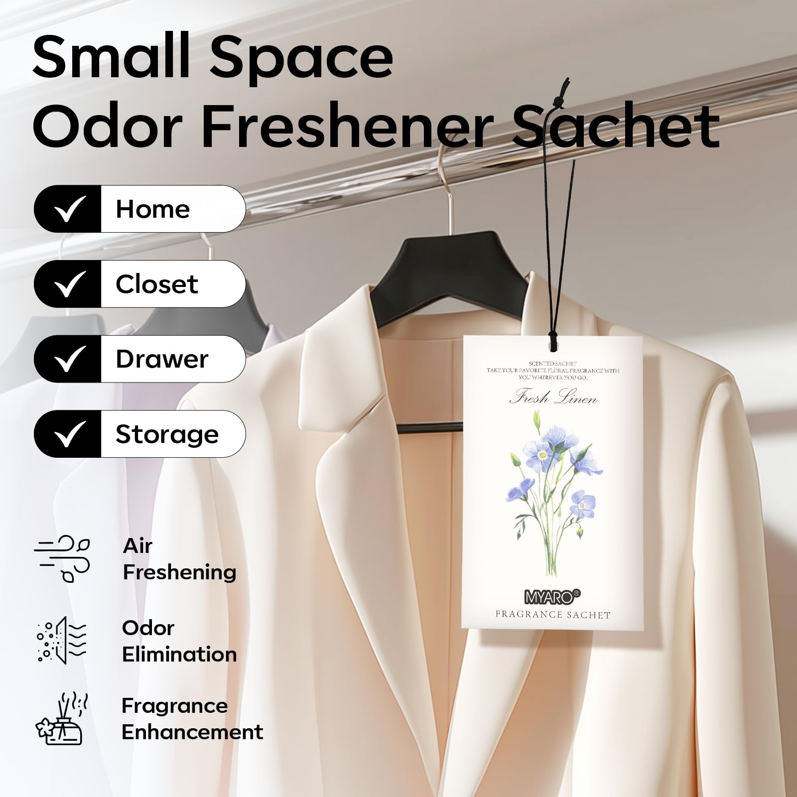 12 Pack Fresh Linen Scented Sachets (12 Count)